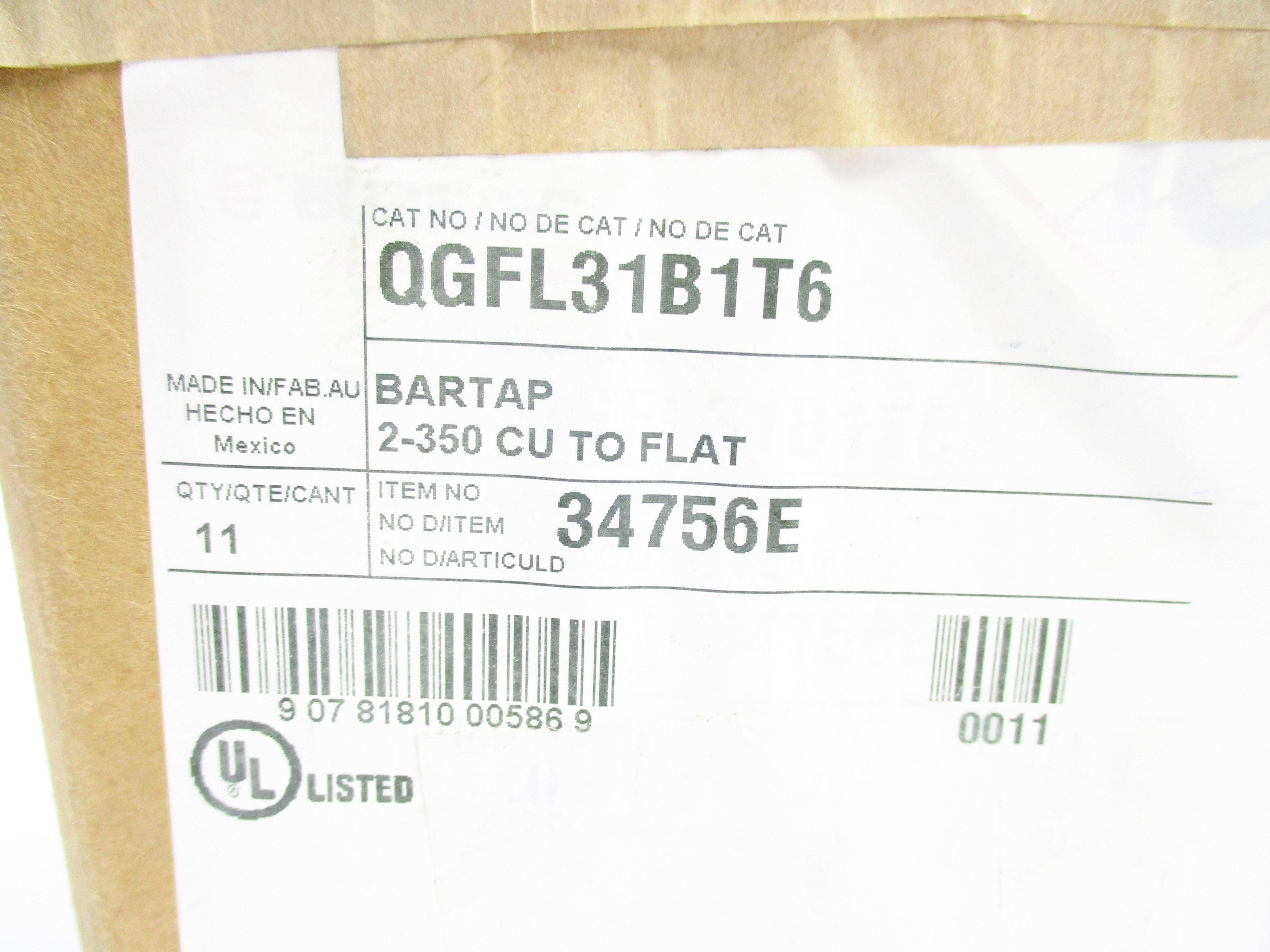 BURNDY QGFL31B1T6 (PKG OF 11) NSMP
