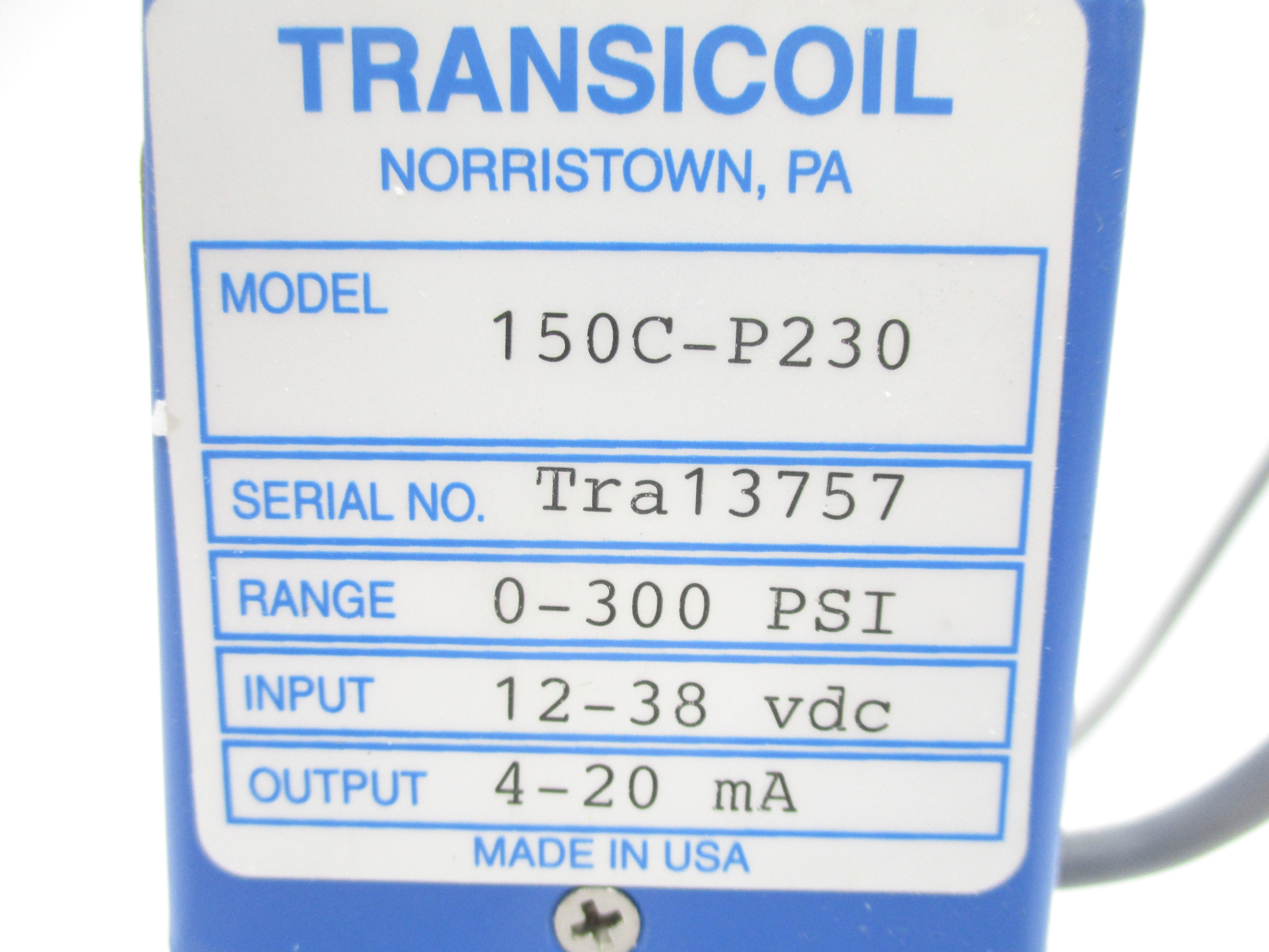 TRANSICOIL 150C-P230 0-300PSI NSNP