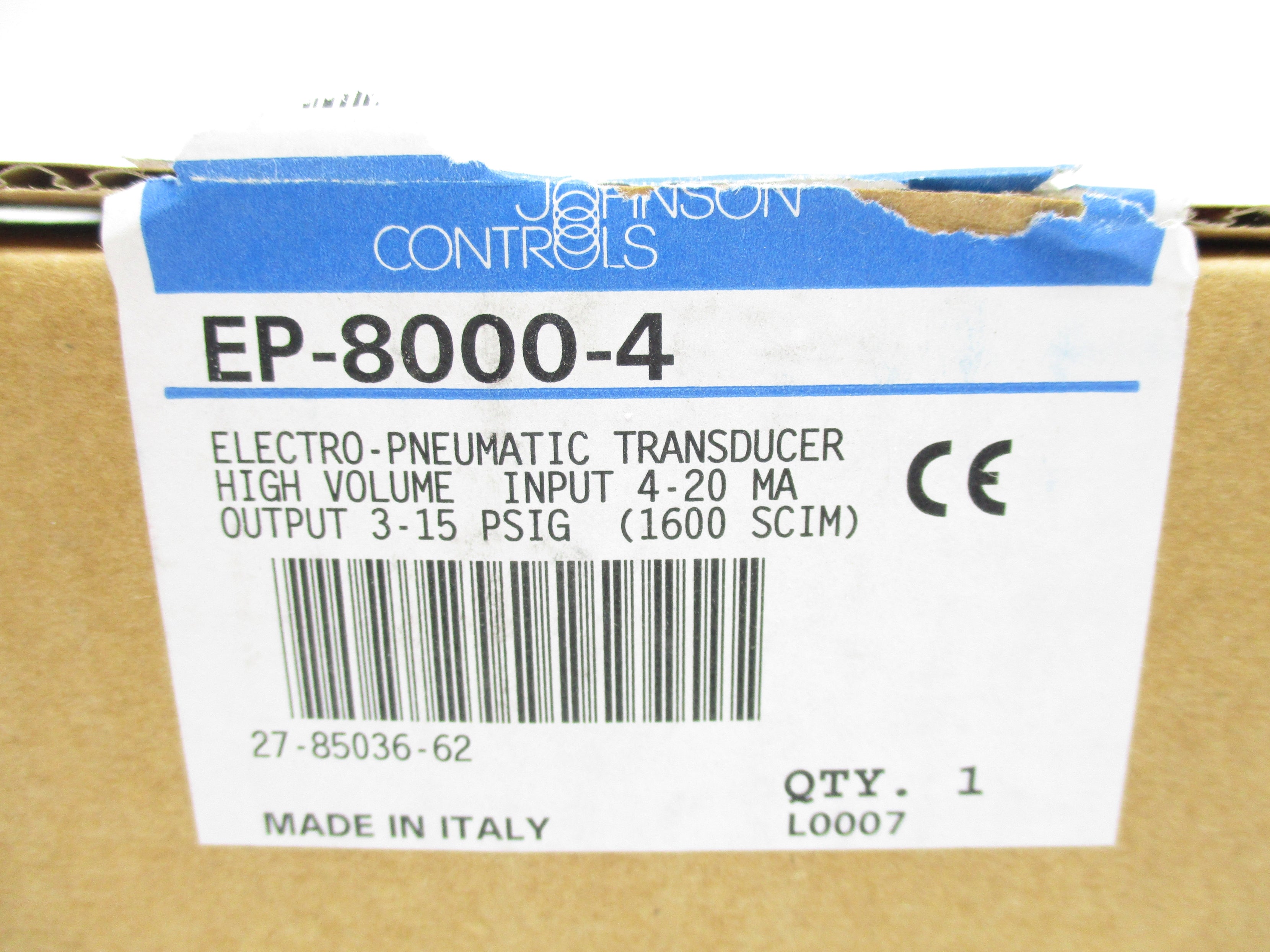 JOHNSON CONTROLS EP-8000-4 3-15PSIG NSMP