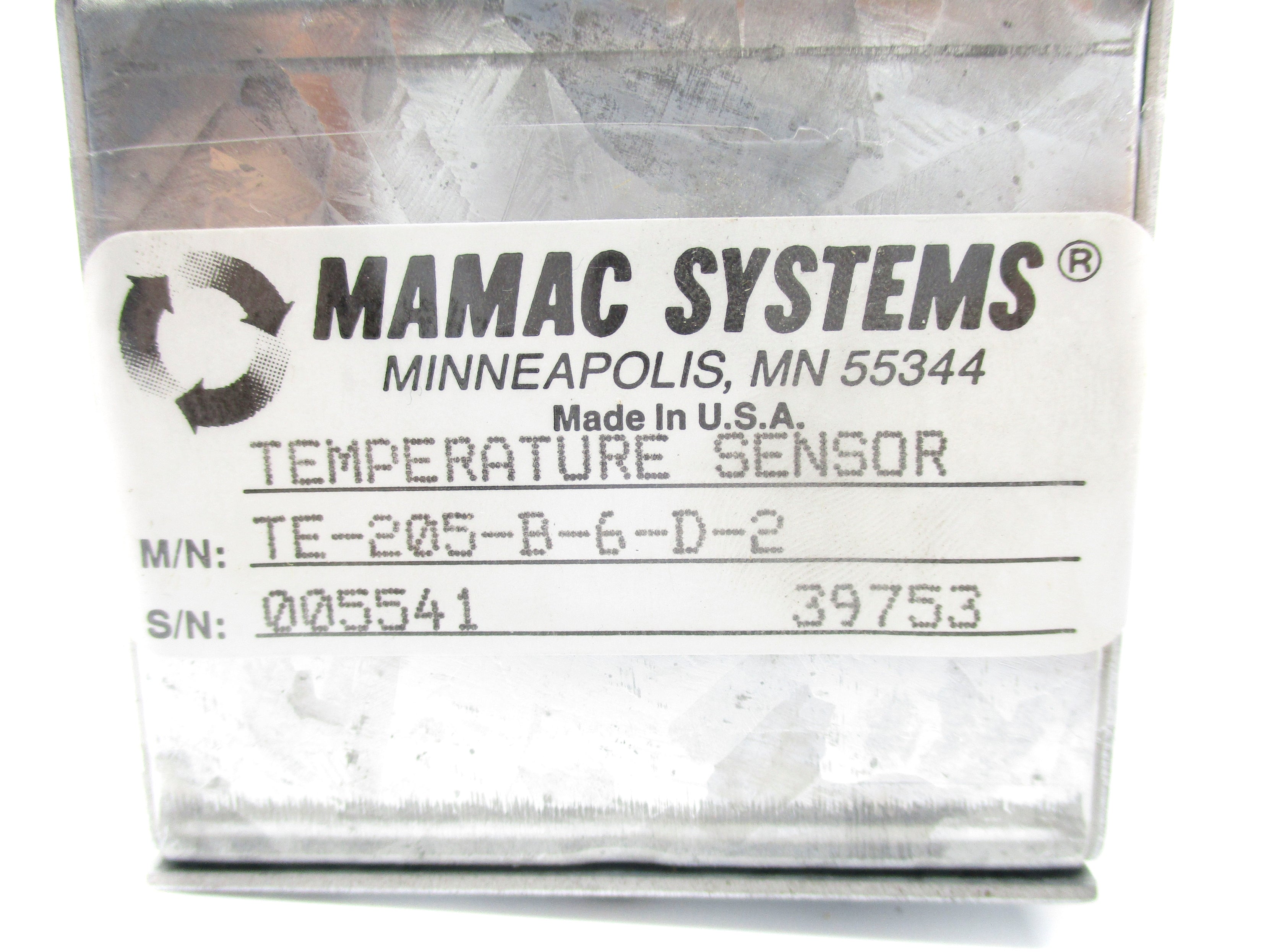 MAMAC SYSTEMS TE-205-B-6-D-2 NSNP
