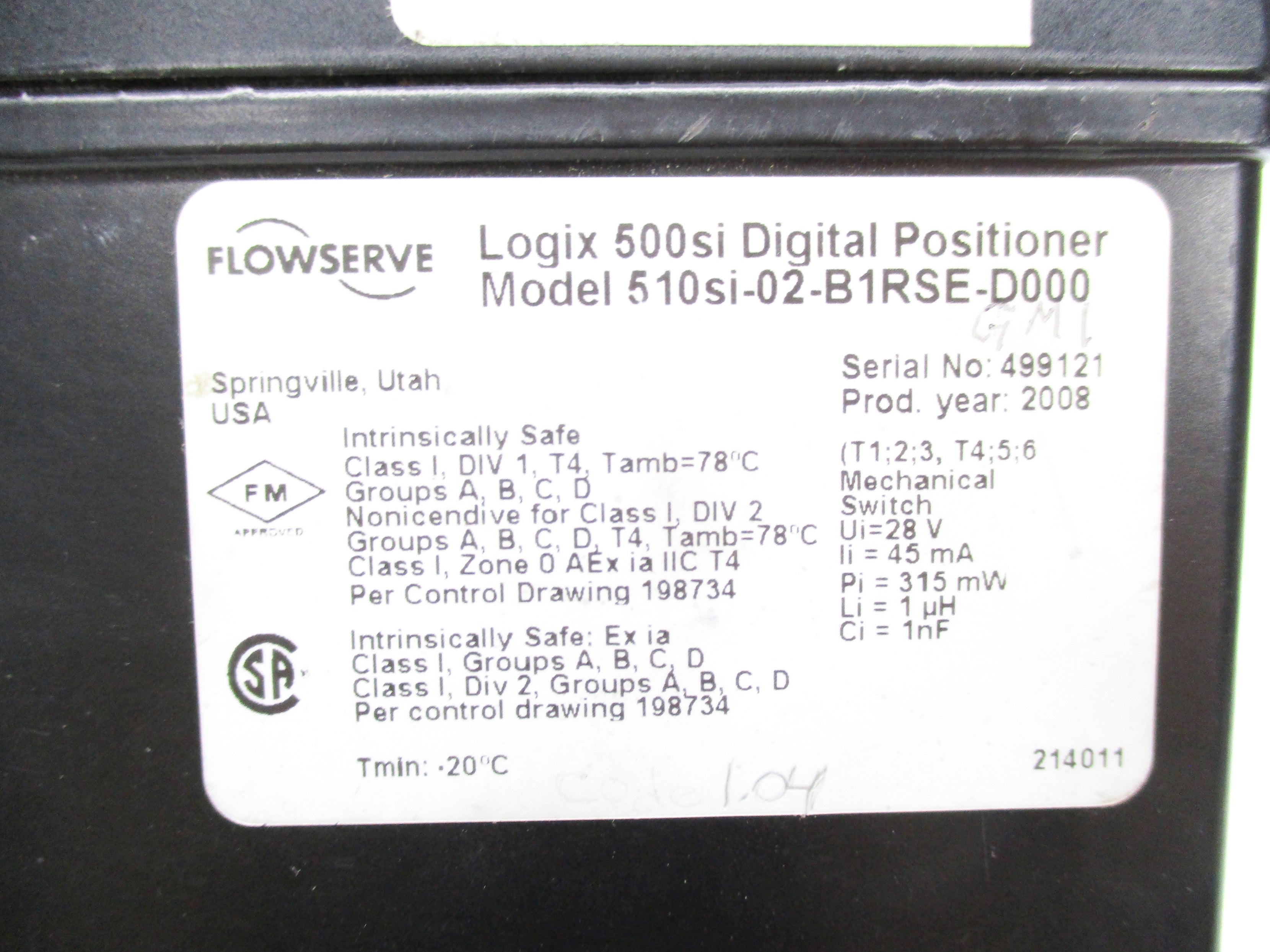 FLOWSERVE 510SI-02-B1RSE-D000 UNMP