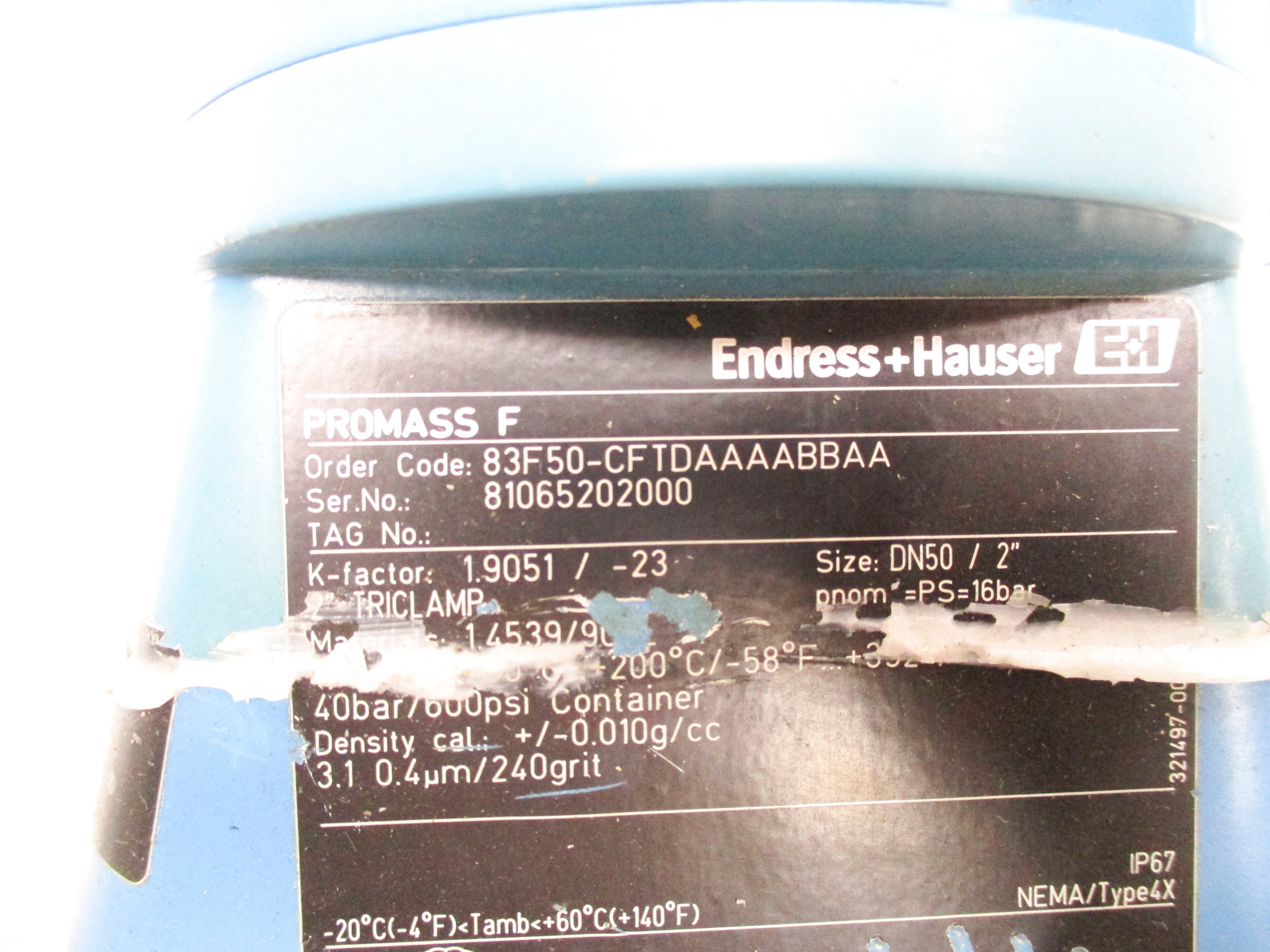 ENDRESS+HAUSER 83F50-CFTDAAAABBAA UNMP