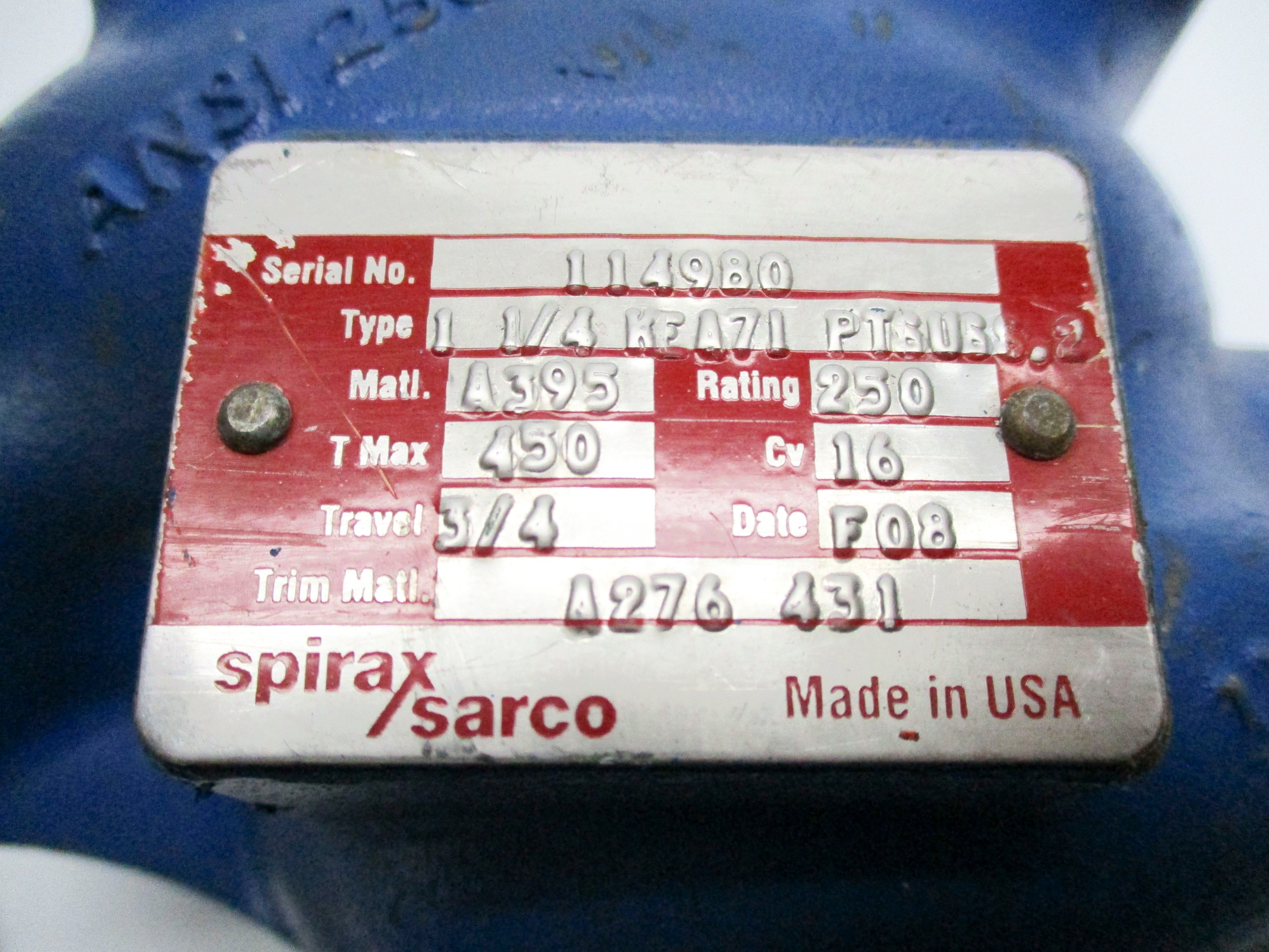 SPIRAX SARCO 1-1/4-KEA71-PTSUSS.2 UNMP