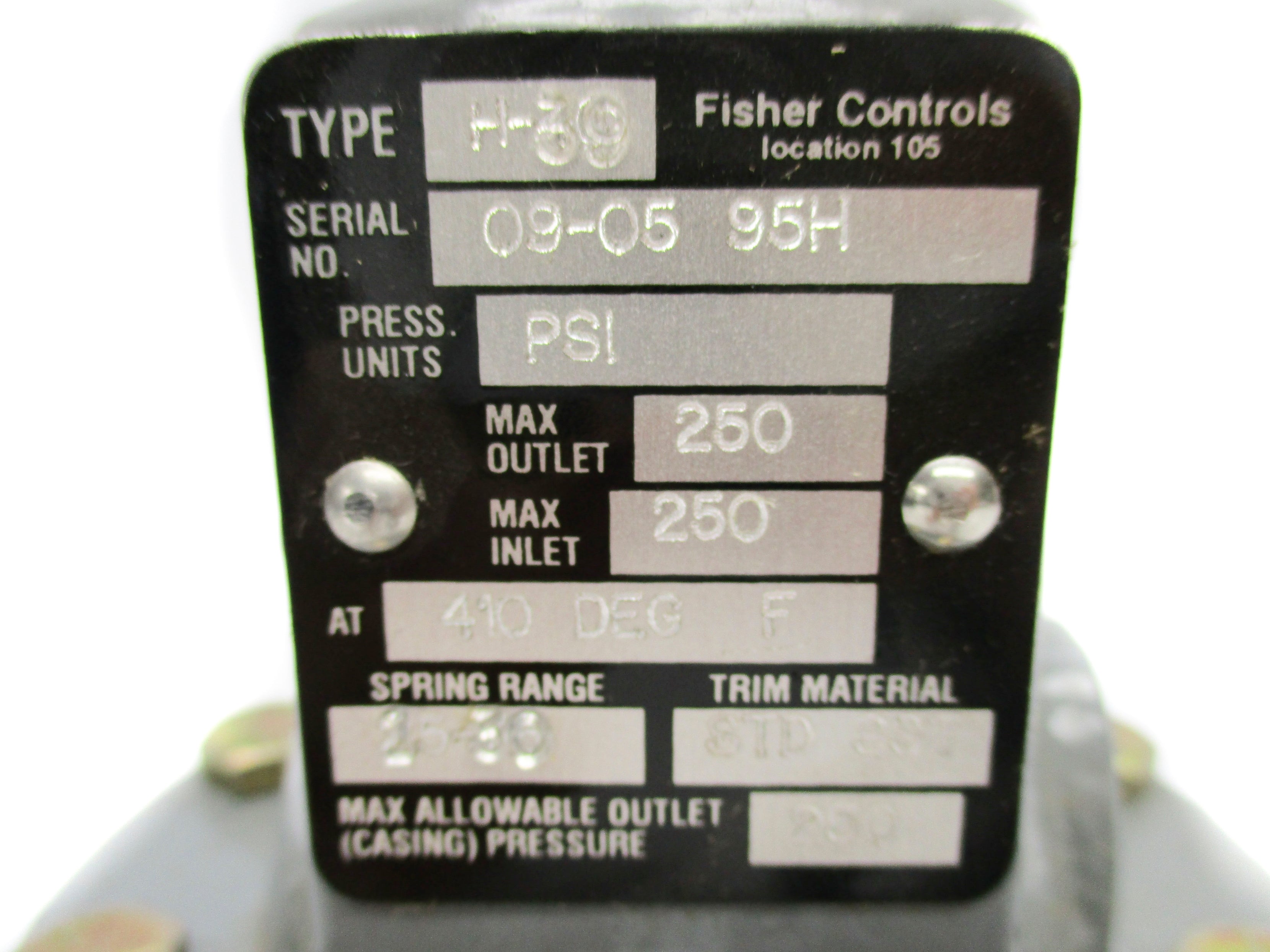 FISHER CONTROLS H-39 NSNP