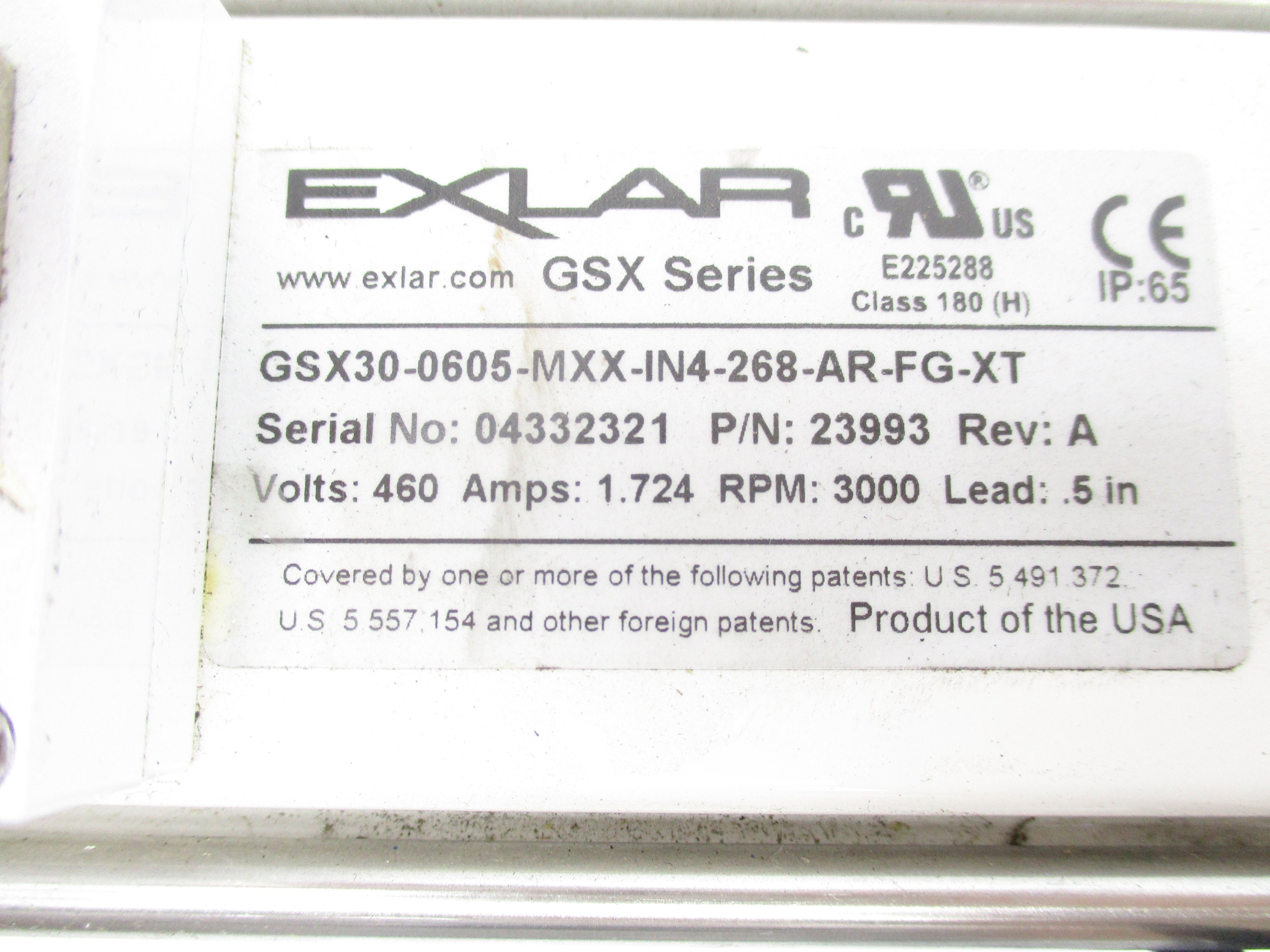 EXLAR GSX30-0605-MXX-IN4-268-AR-FG-XT (AS PICTURED) NSNP