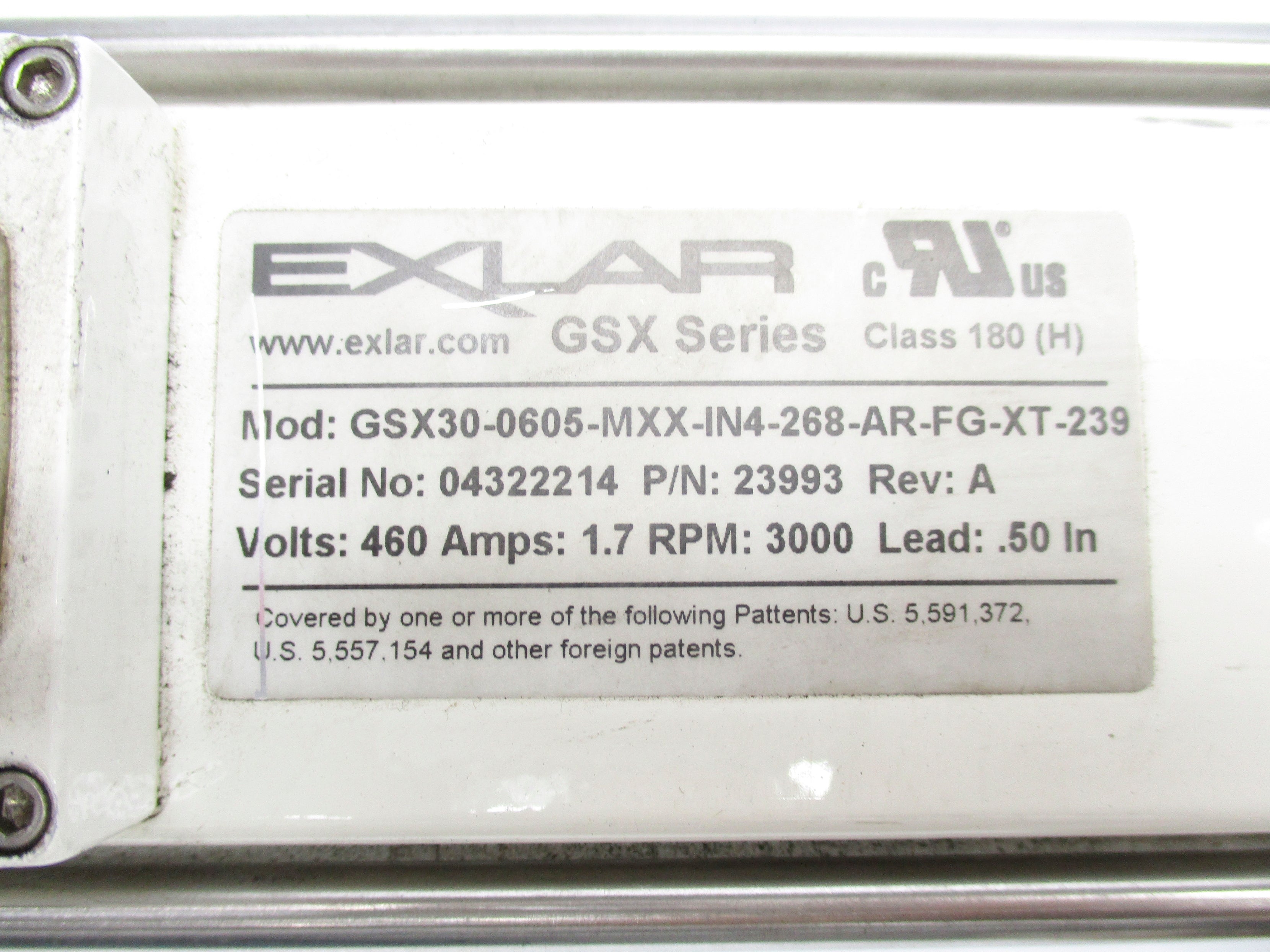EXLAR GSX30-0605-MXX-IN4-268-AR-FG-XT-239 NSNP