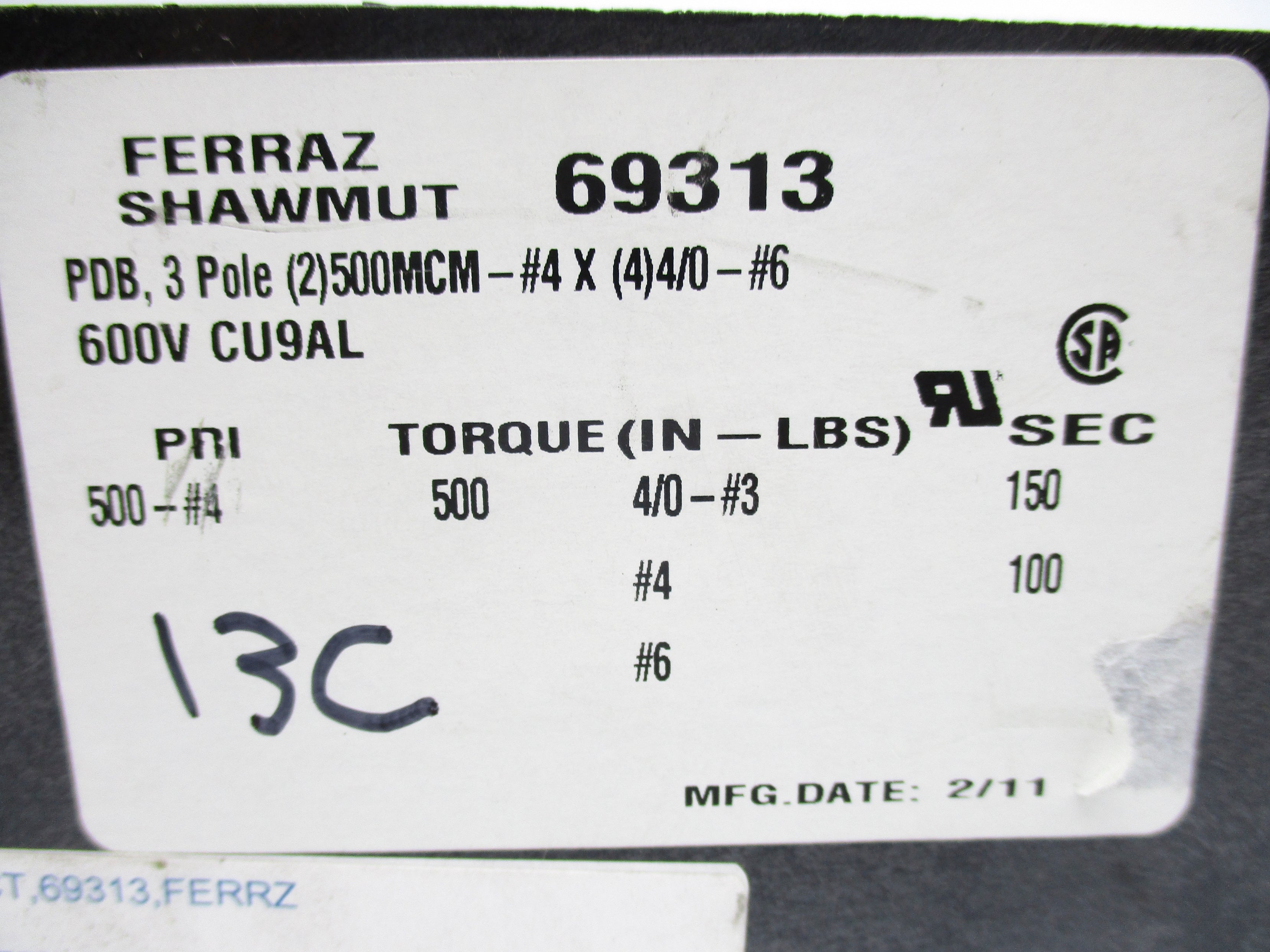 FERRAZ SHAWMUT 69313 NSNP