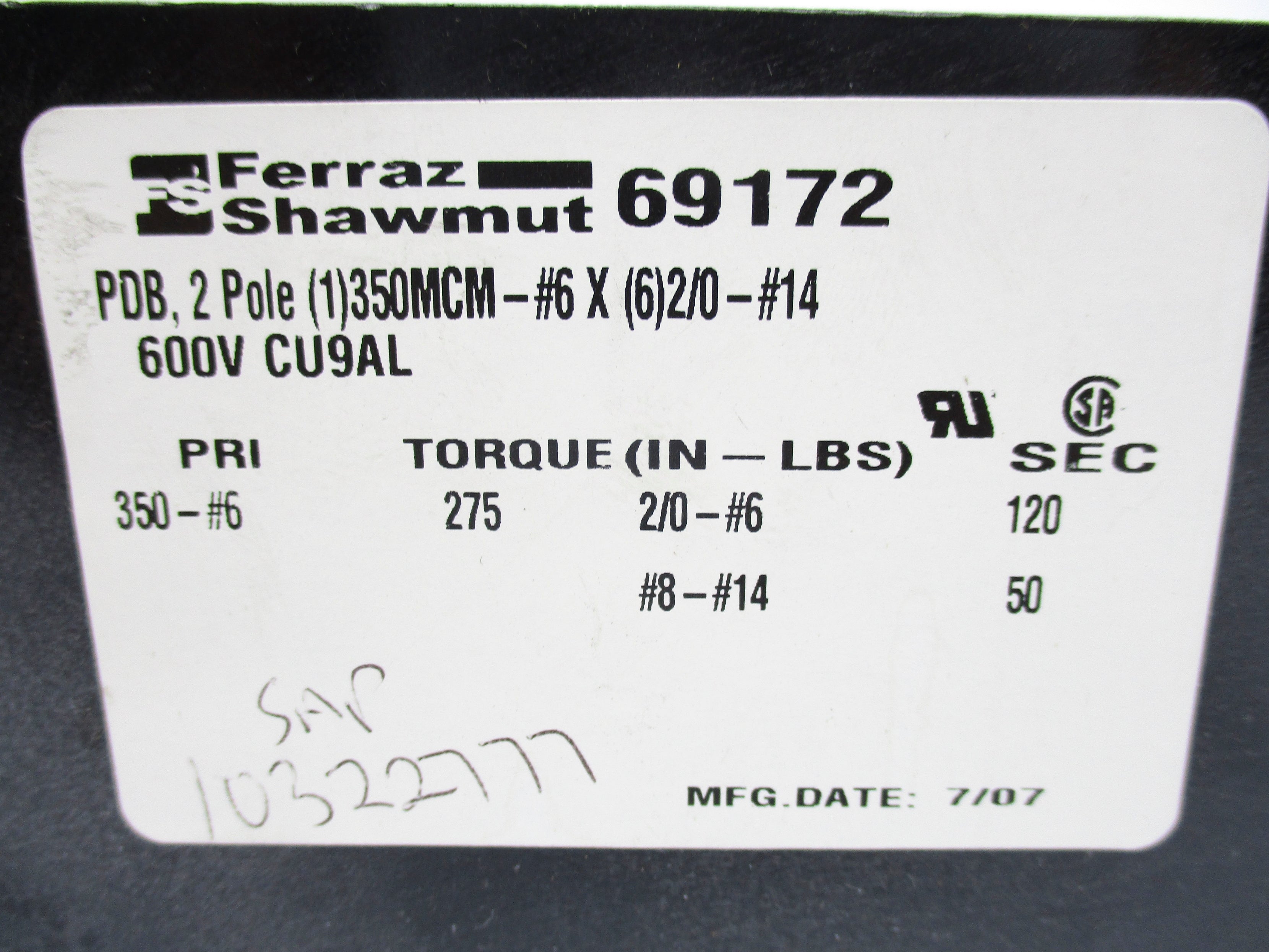 FERRAZ SHAWMUT 69172 NSNP