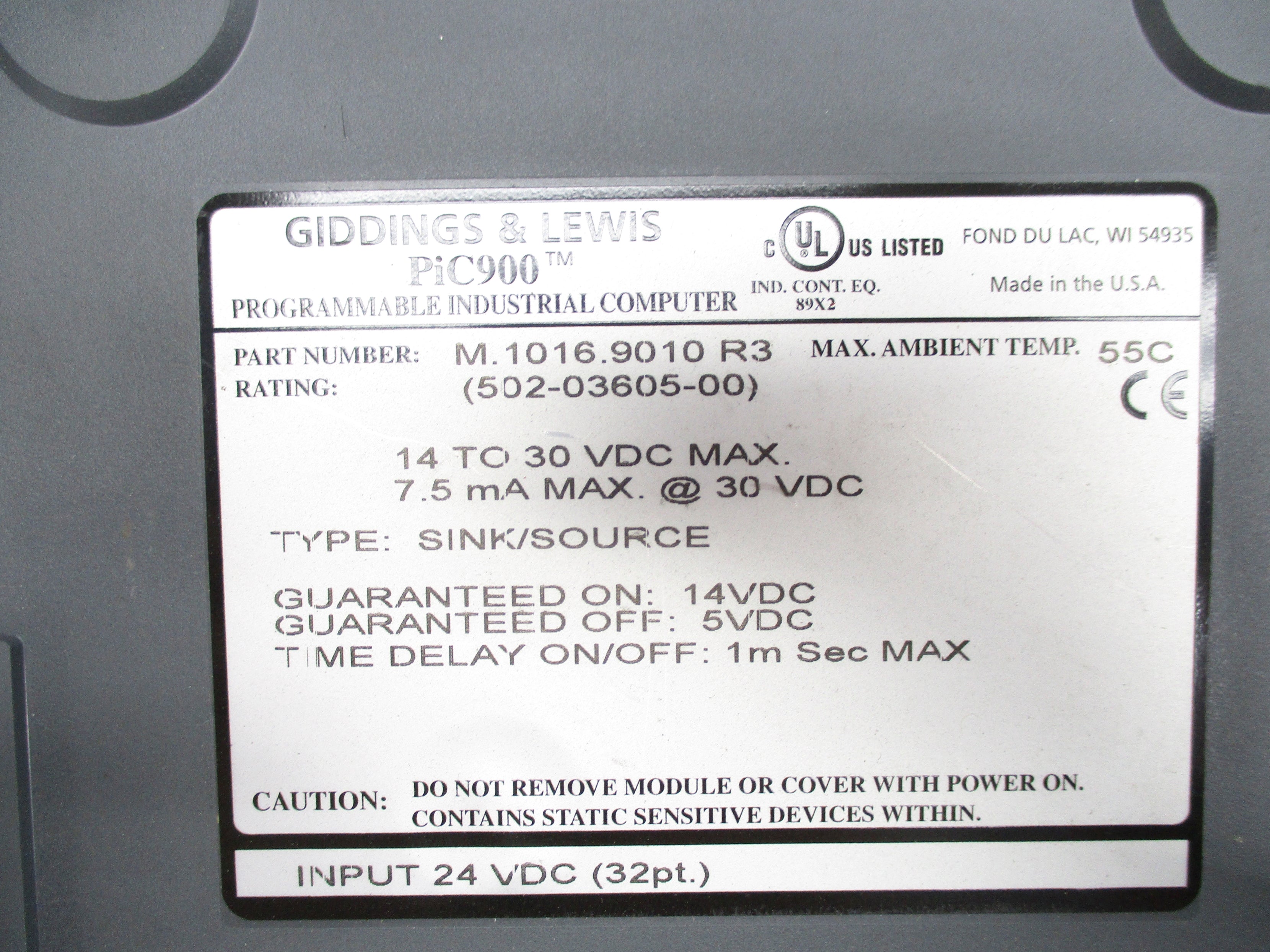 GIDDINGS & LEWIS M.1016.9010R3 NSNP