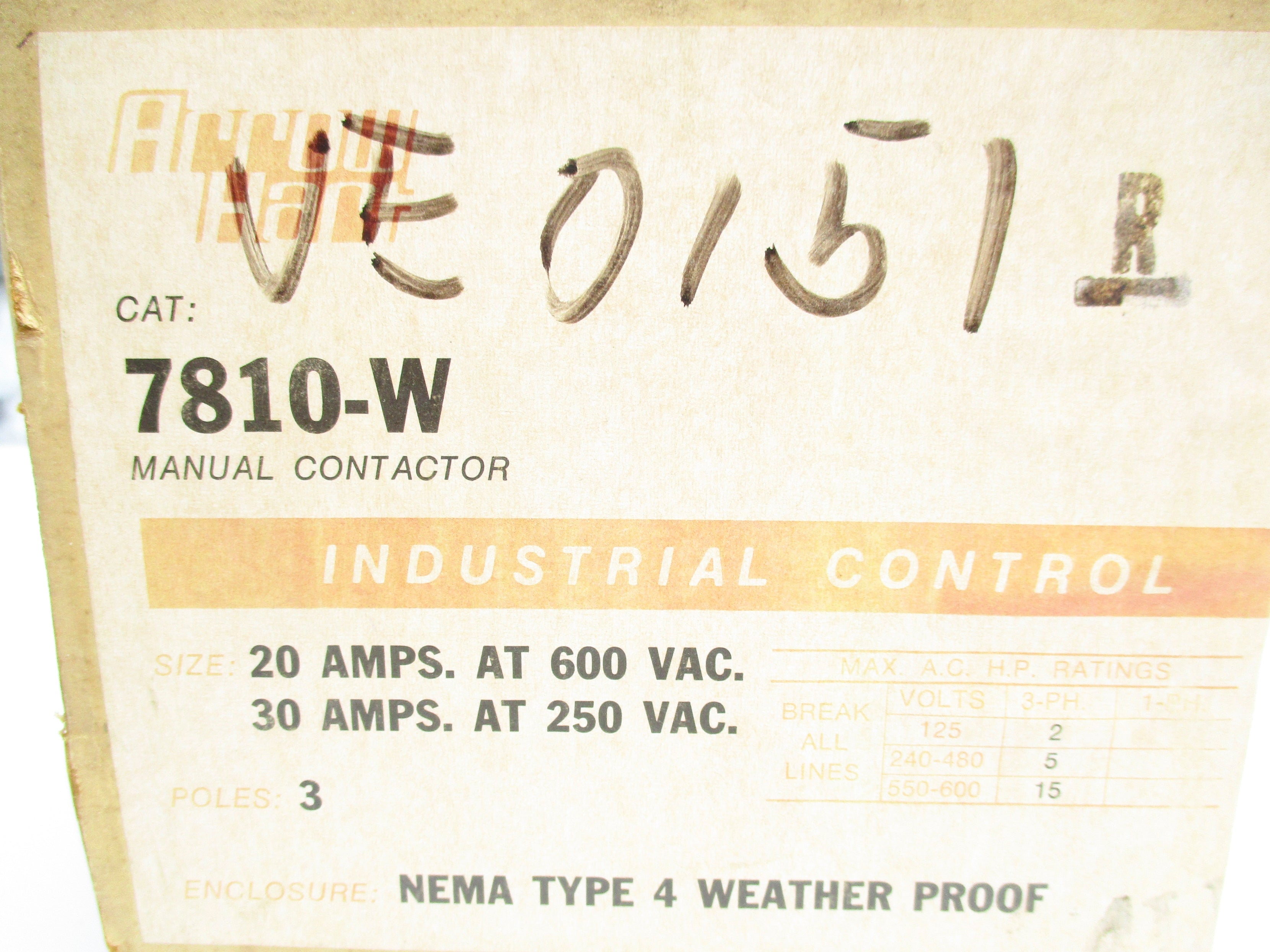 ARROW HART 7810-W NSMP