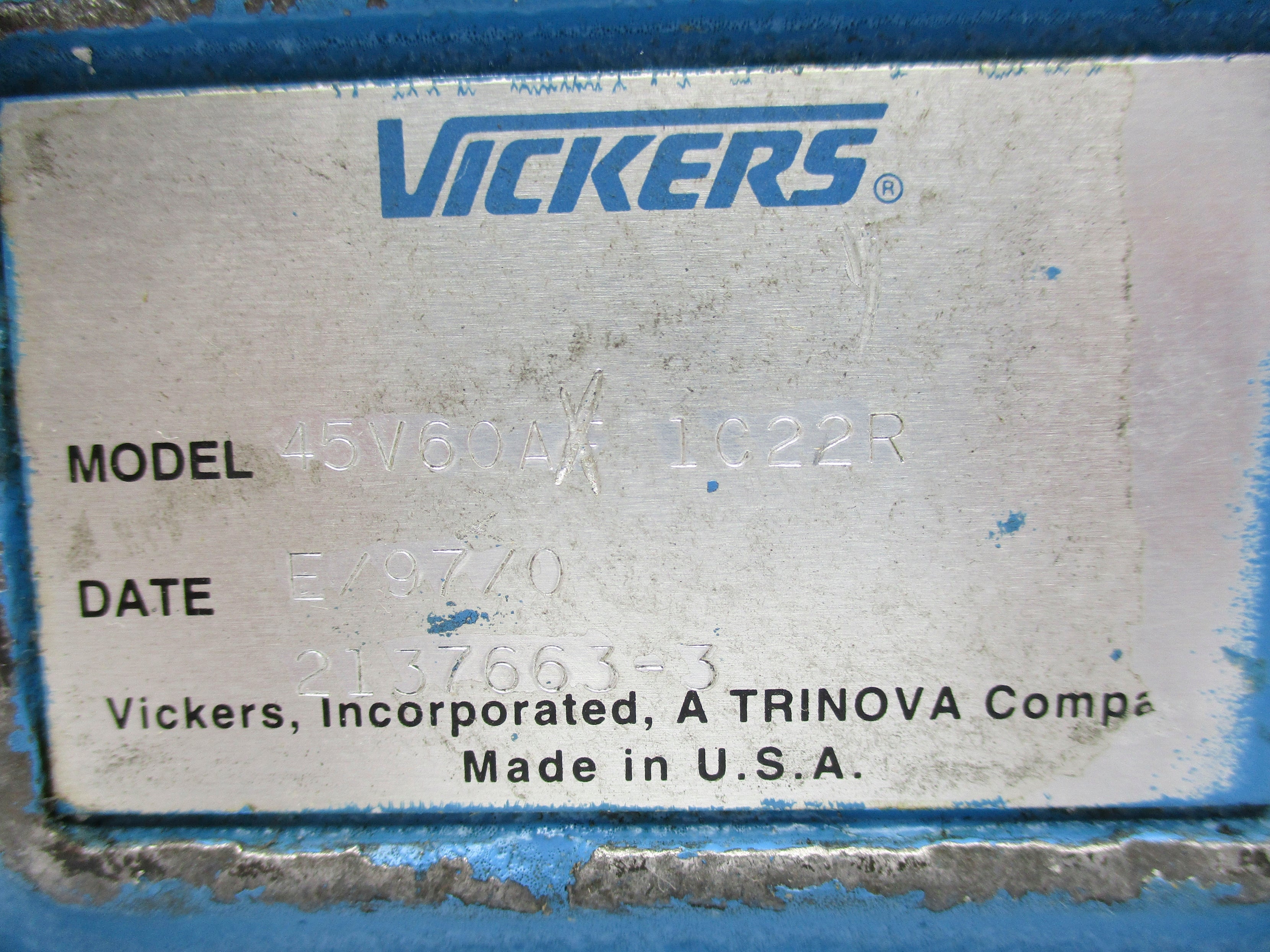 VICKERS 45V60AF1C22R 2137663-3 UNMP