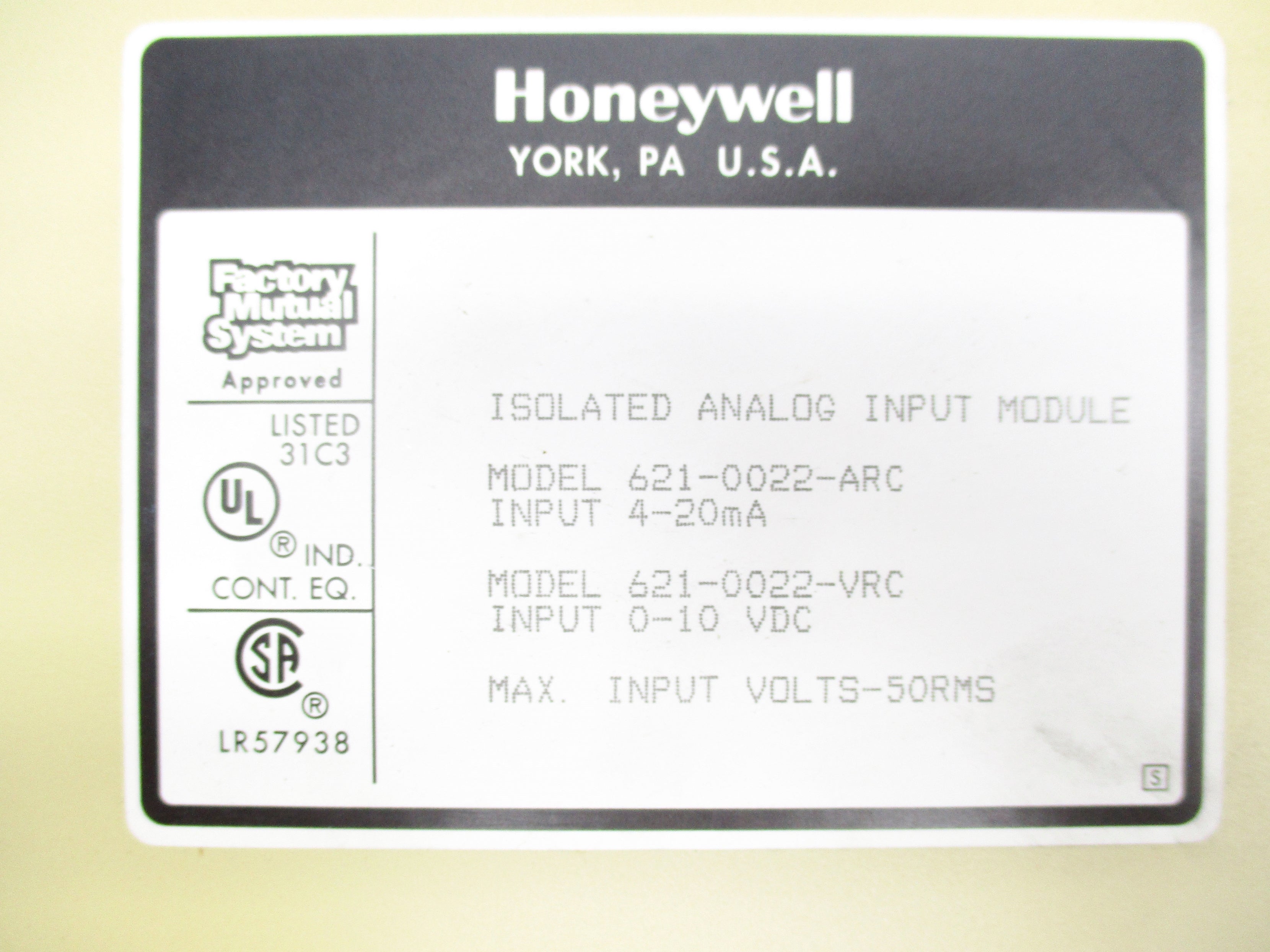 HONEYWELL 621-0022-ARC UNMP