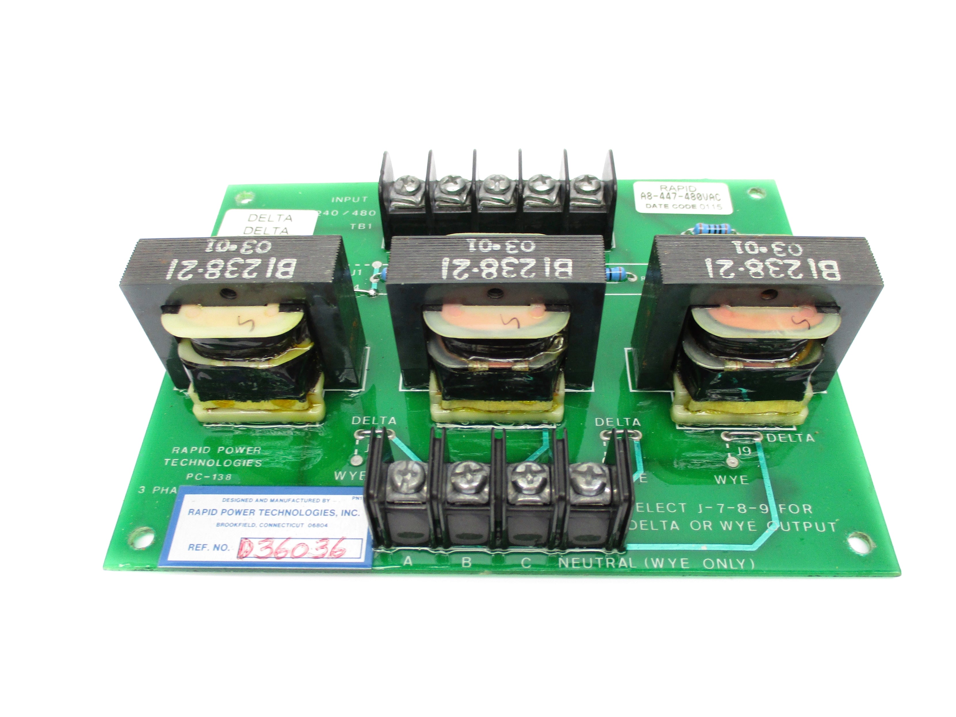 RAPID POWER TECHNOLOGIES A8-447-480VAC NSNP