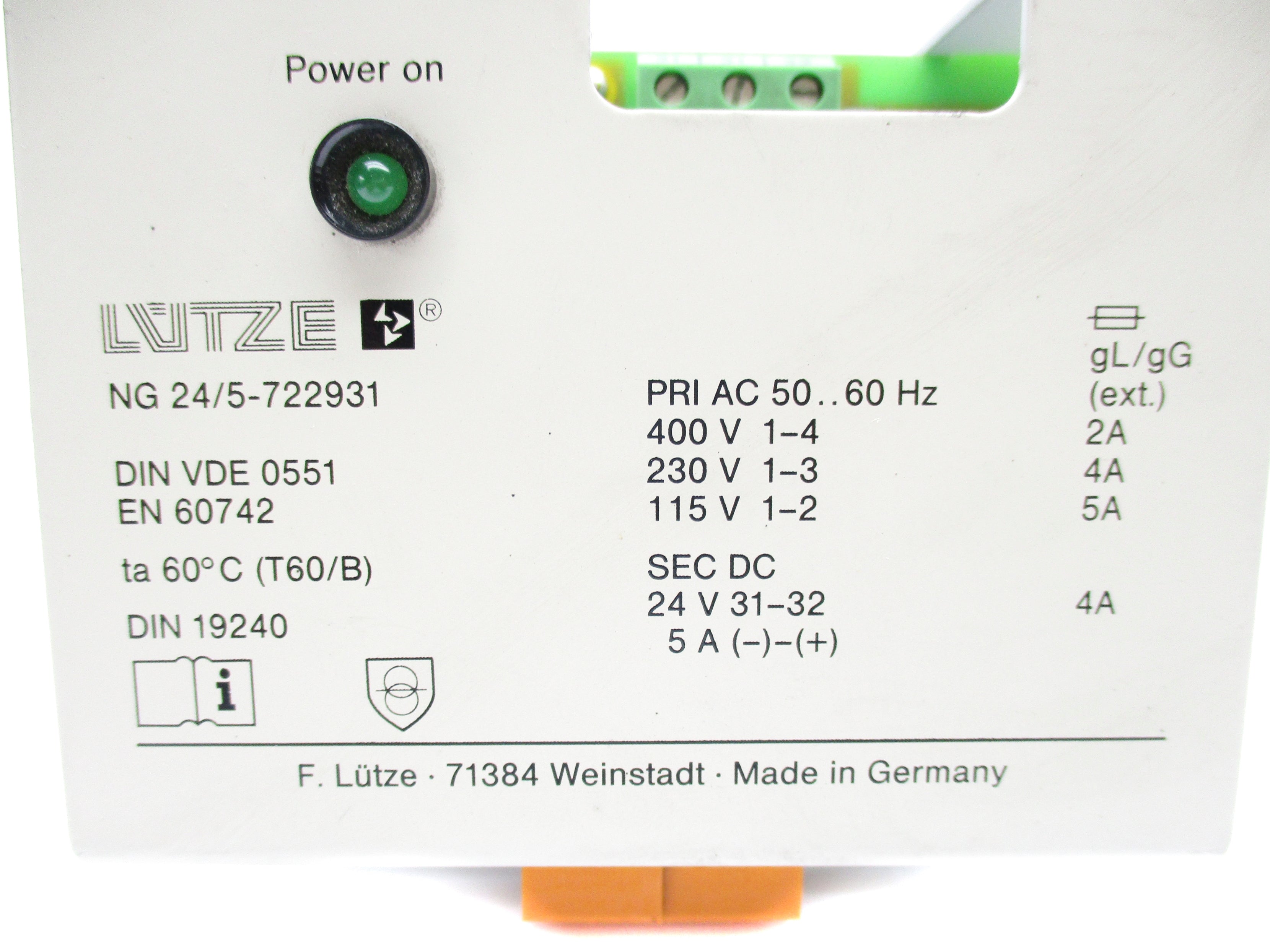 LUTZE NG24/5-722931 NSNP
