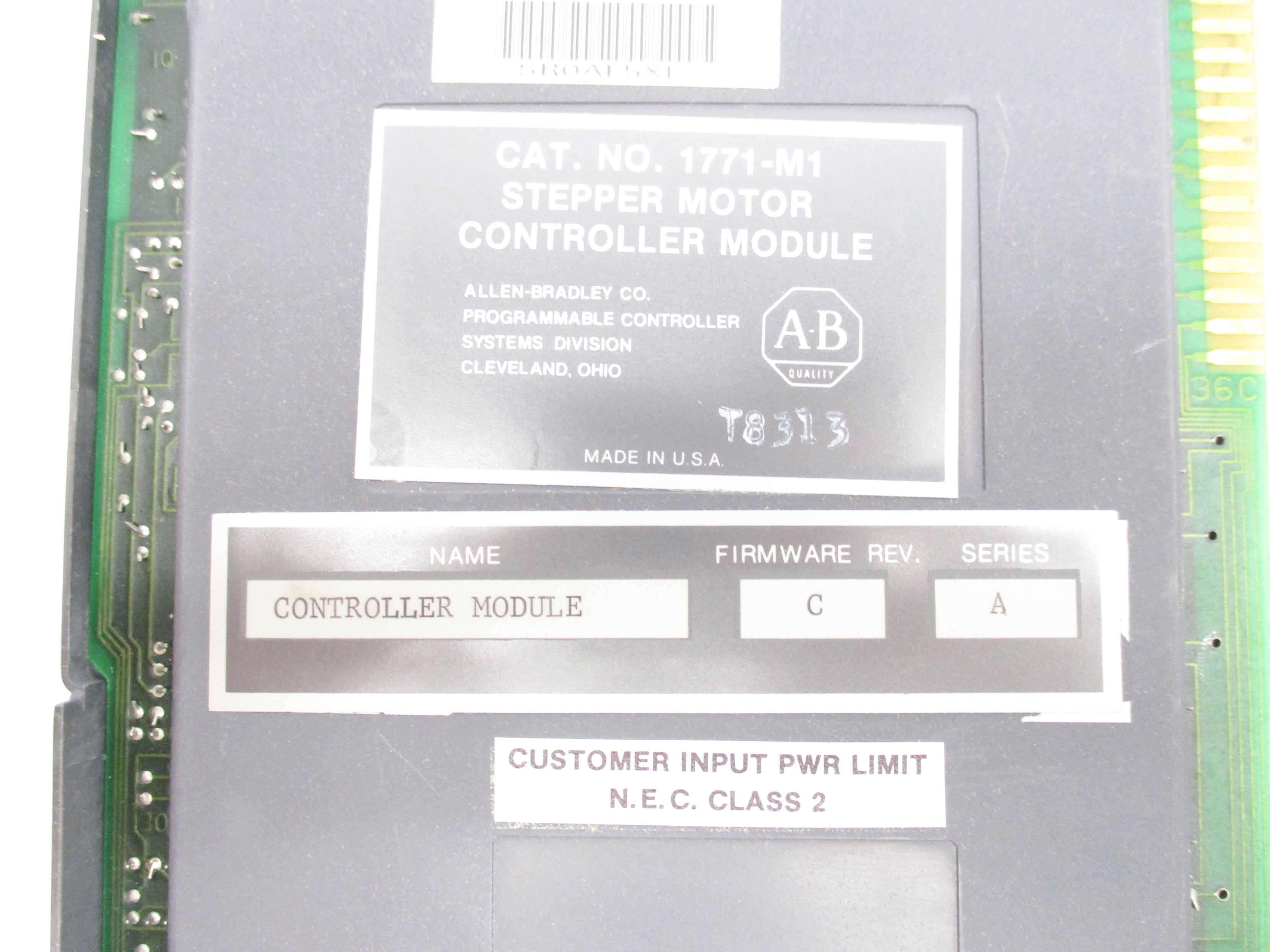 ALLEN BRADLEY 1771-M1 SER. A F/W C UNMP