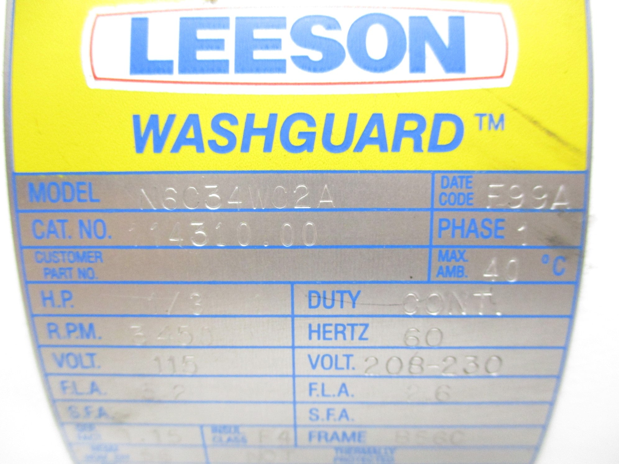 LEESON ELECTRIC 114310.00 UNMP