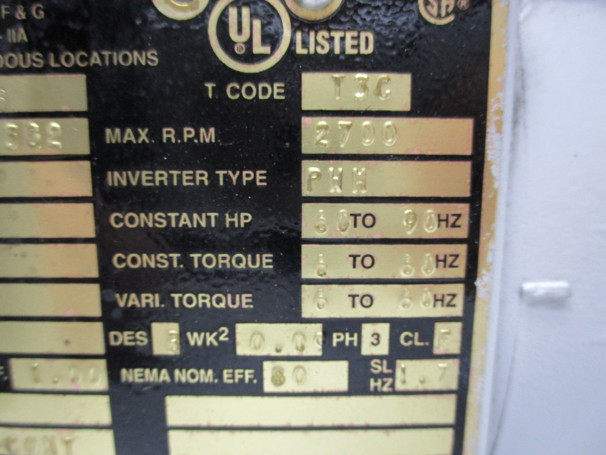 BALDOR ELECTRIC BZ837176 UNMP