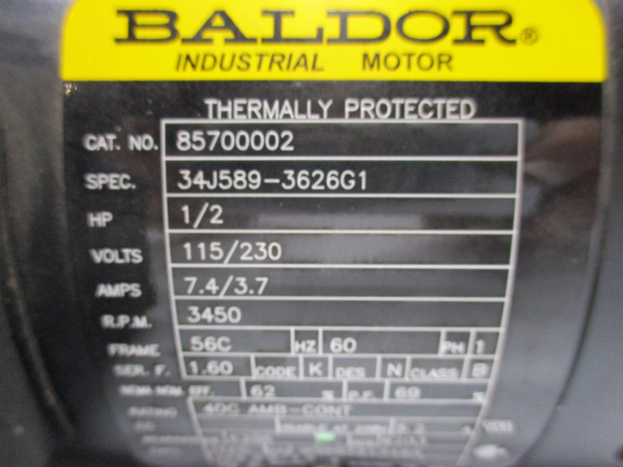 BALDOR 85700002 NSNP