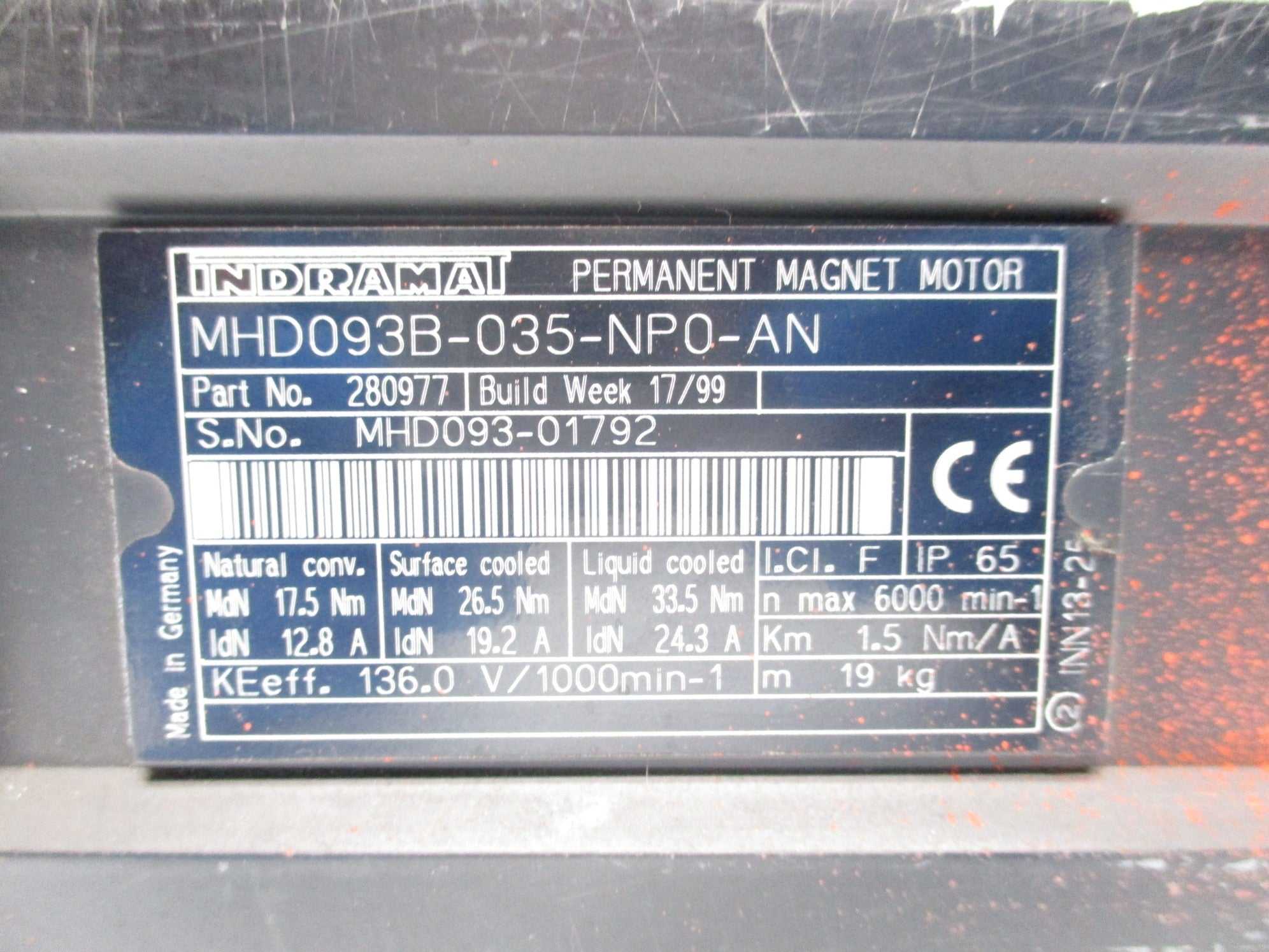 INDRAMAT MHD093B-035-NP0-AN (AS PICTRUED) UNMP
