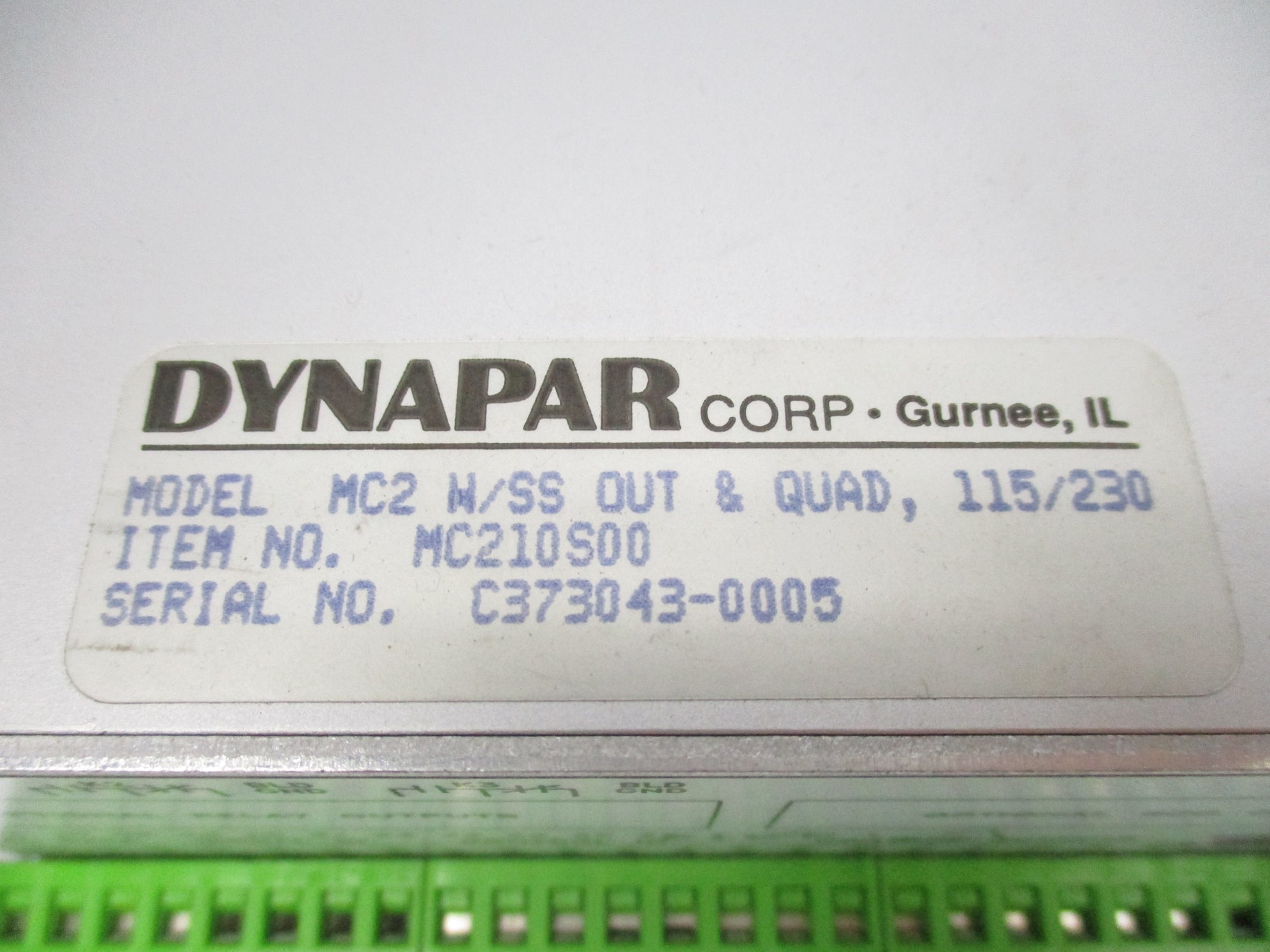 DYNAPAR MC210S00 MC2W/SS NSMP
