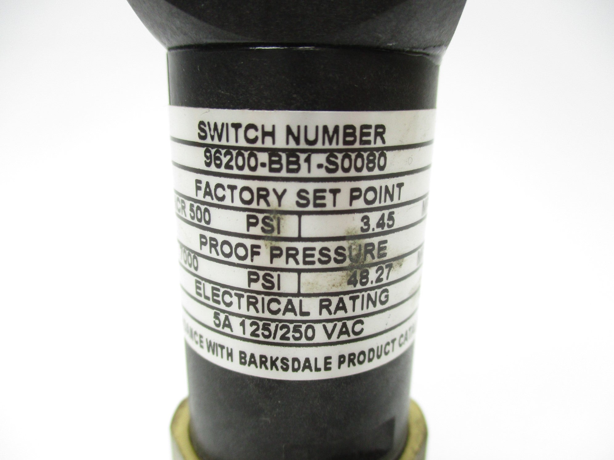 BARKSDALE 96200-BB1-S0080 7000PSI UNMP