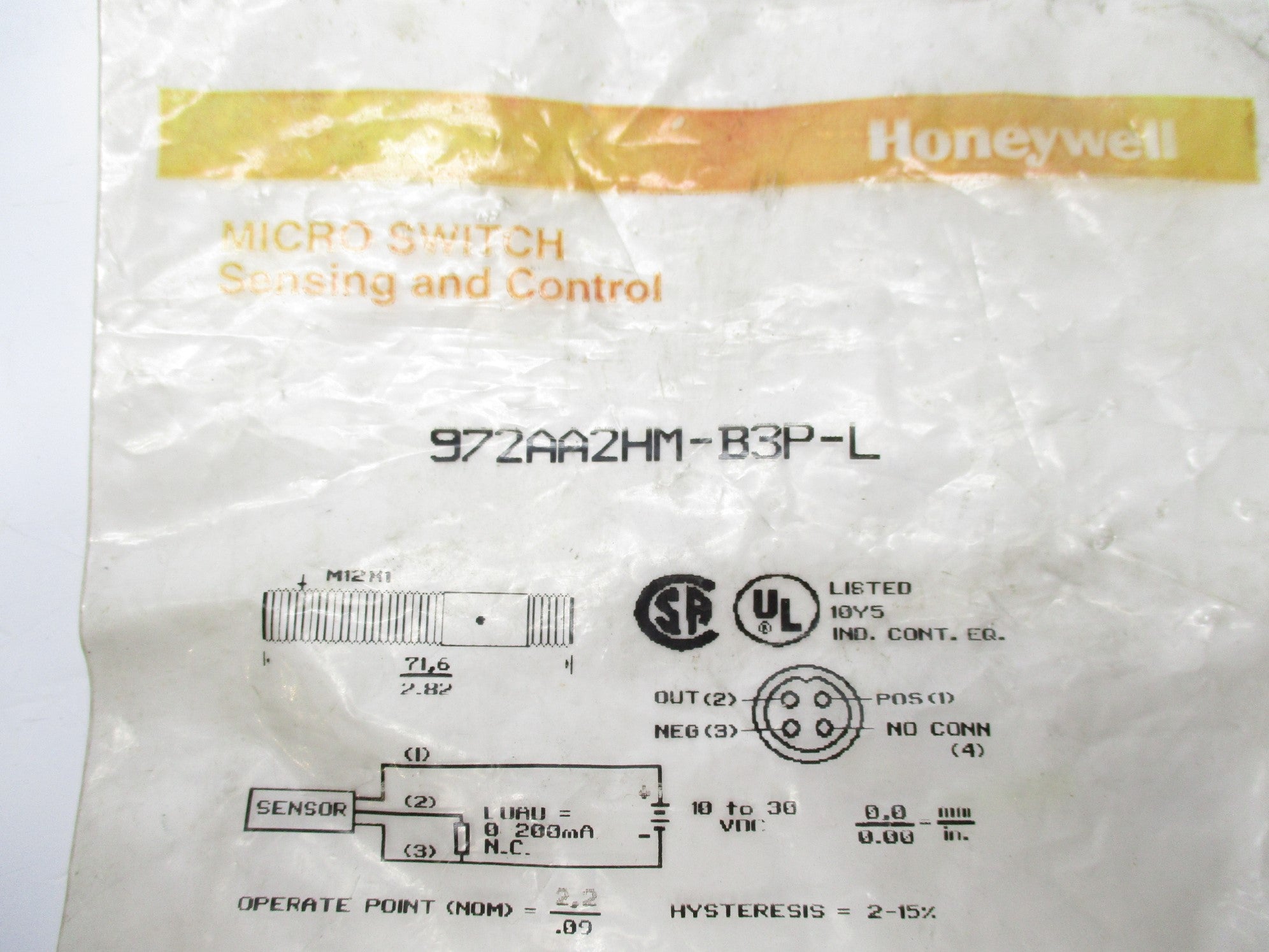 HONEYWELL 972AA2HM-B3P-L NSMP