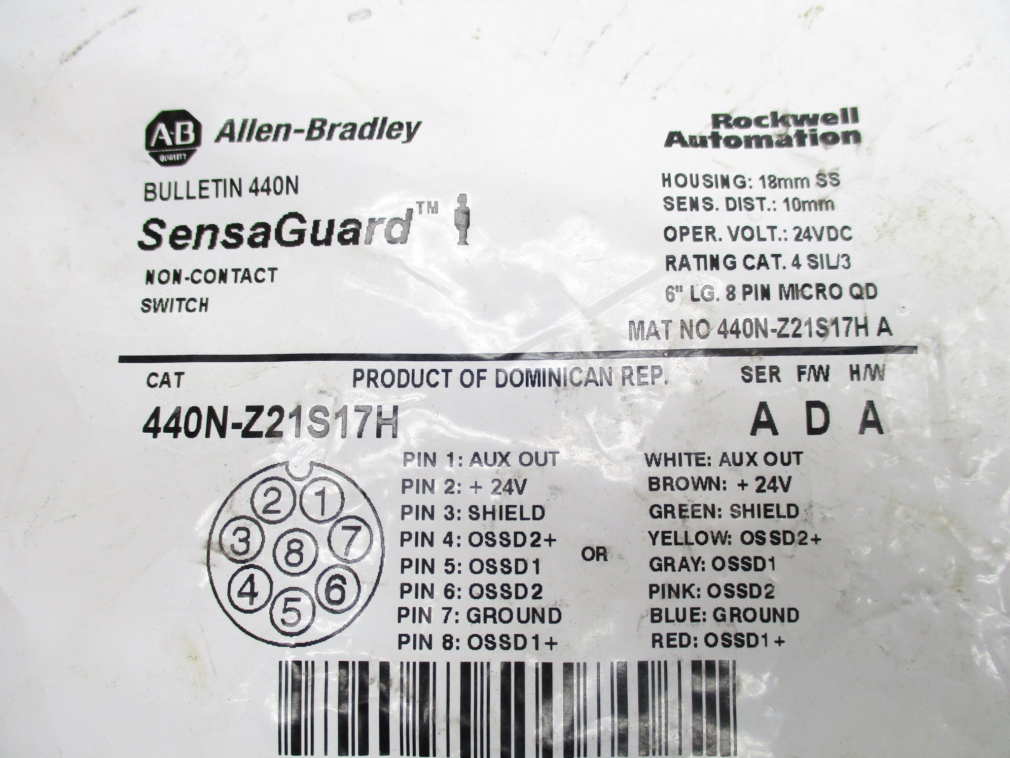 ALLEN BRADLEY 440N-Z21S17H SER. A F/W D NSMP