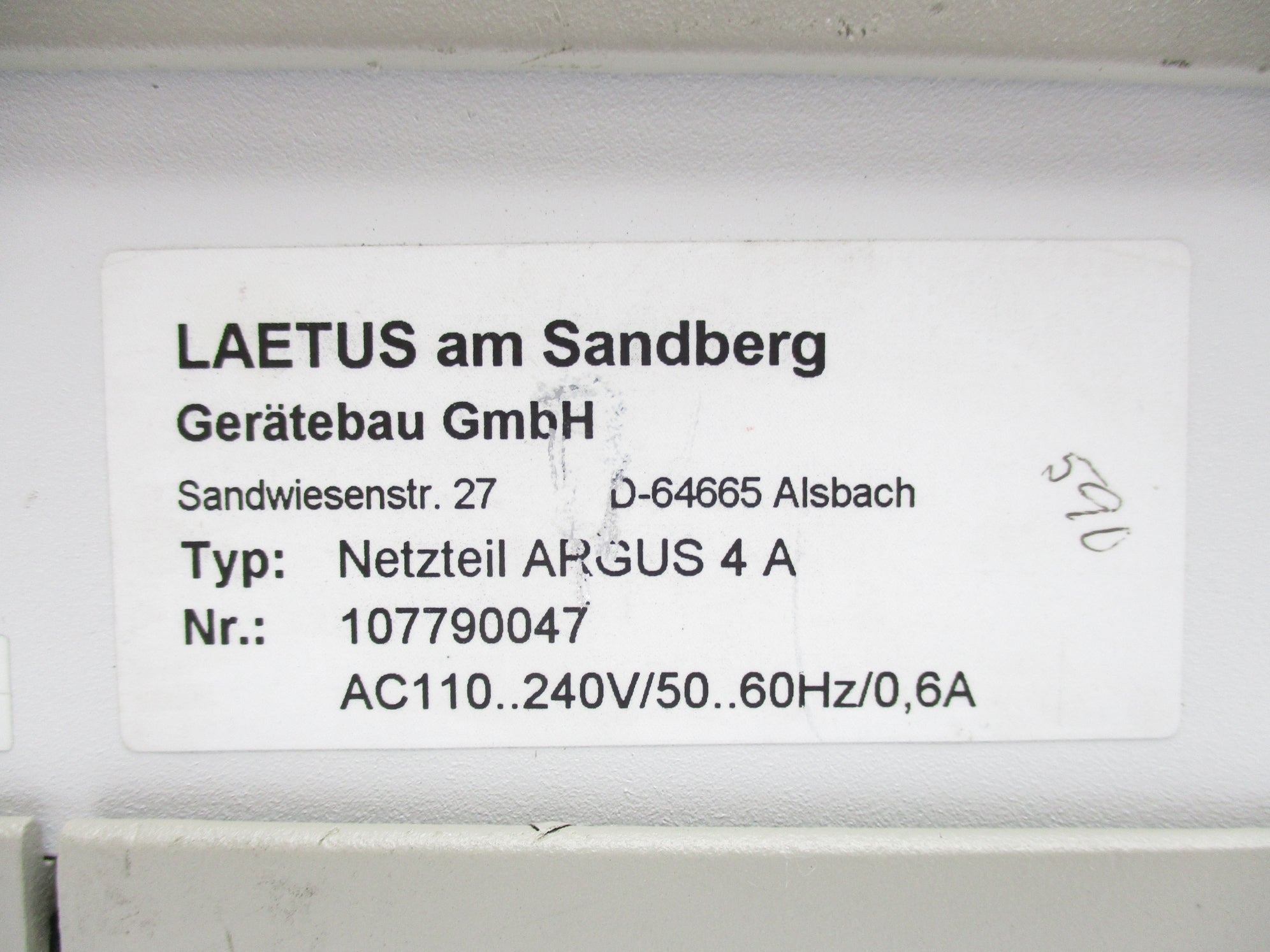 LAETUS NETZTEIL ARGUS4A 107790047 NSNP