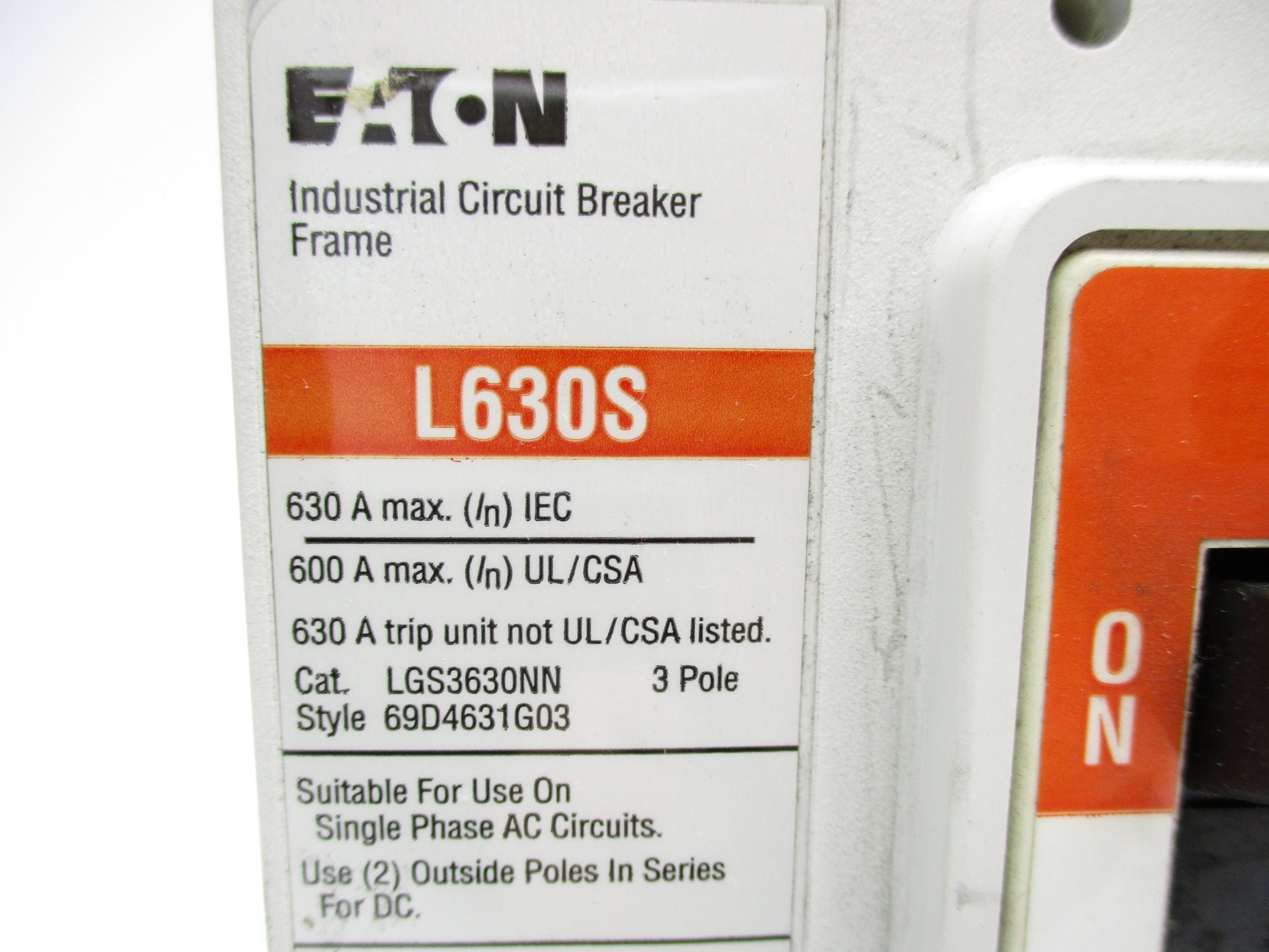 EATON LGS3630NN 630A UNMP