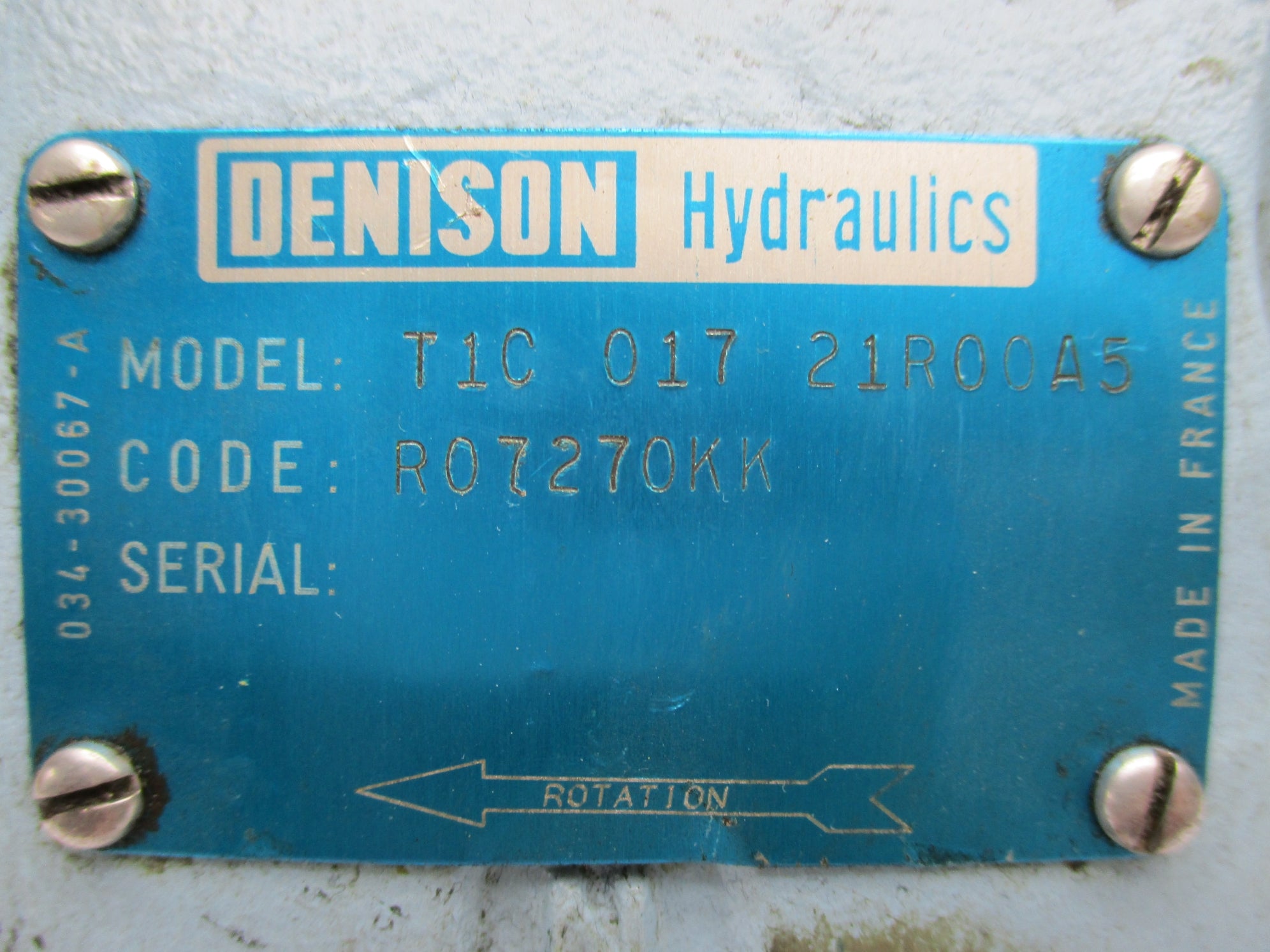 DENISON HYDRAULICS T1C01721R00A5 UNMP