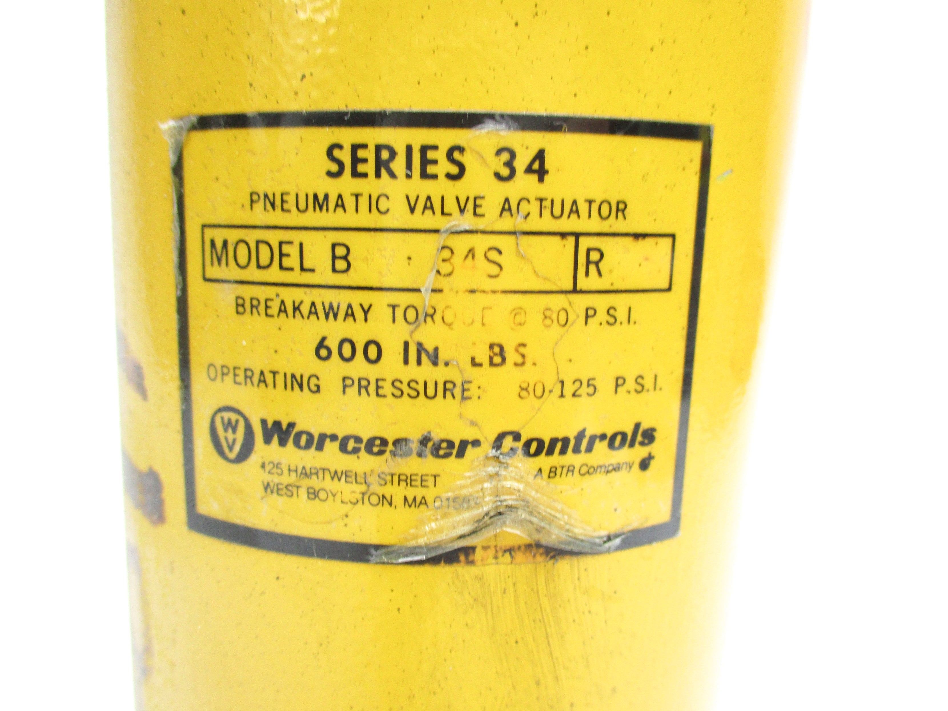 WORCESTER CONTROLS B-34S 80-125PSI UNMP