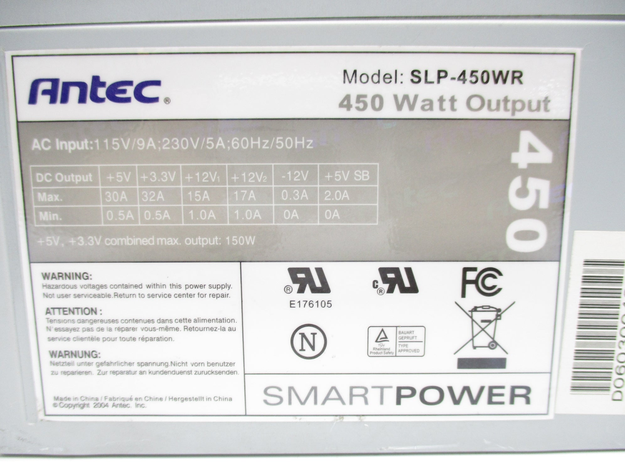 ANTEC SLP-450WR UNMP