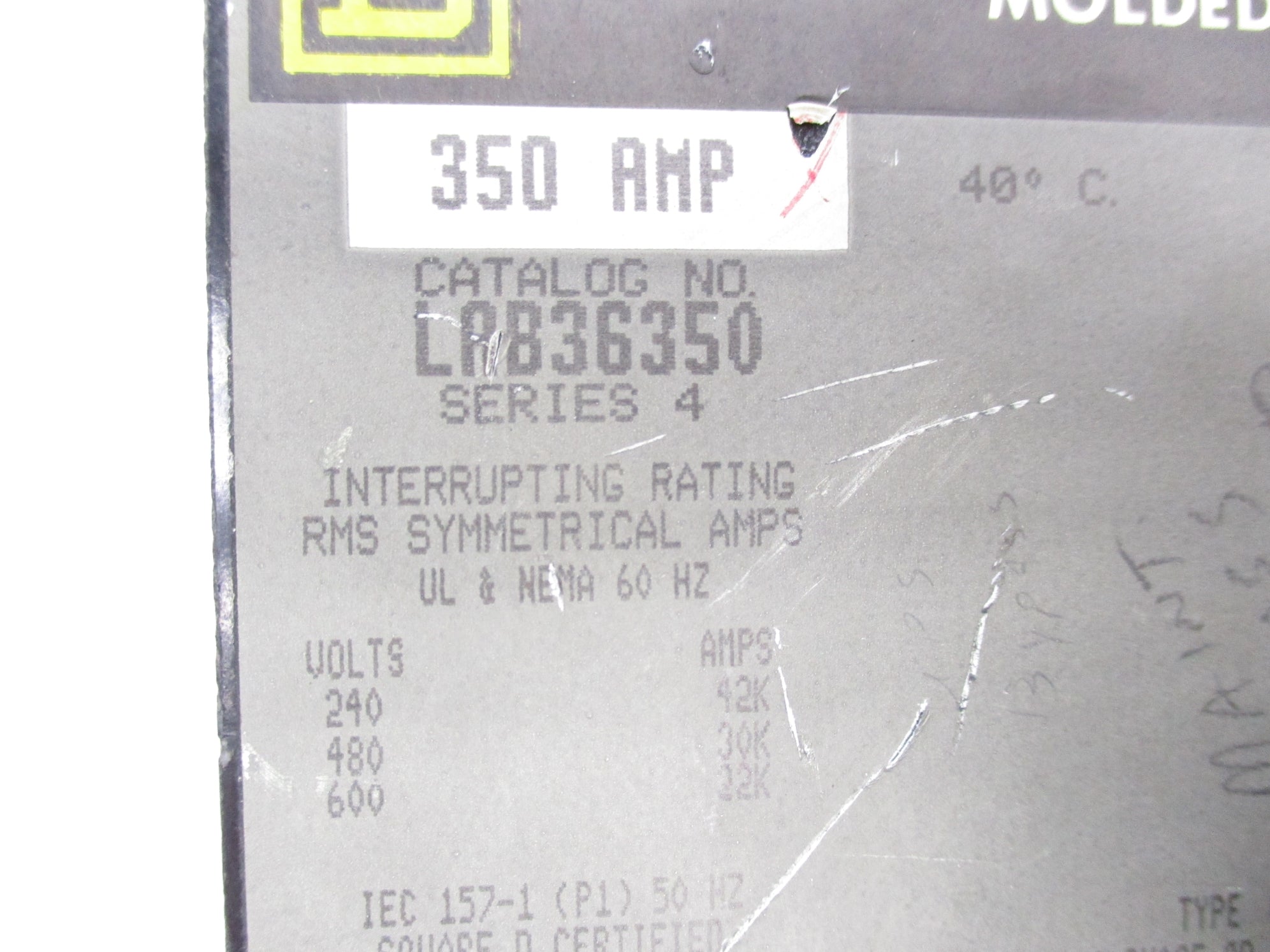 SQUARE D LAB36350 SER. 4 350A 240V UNMP
