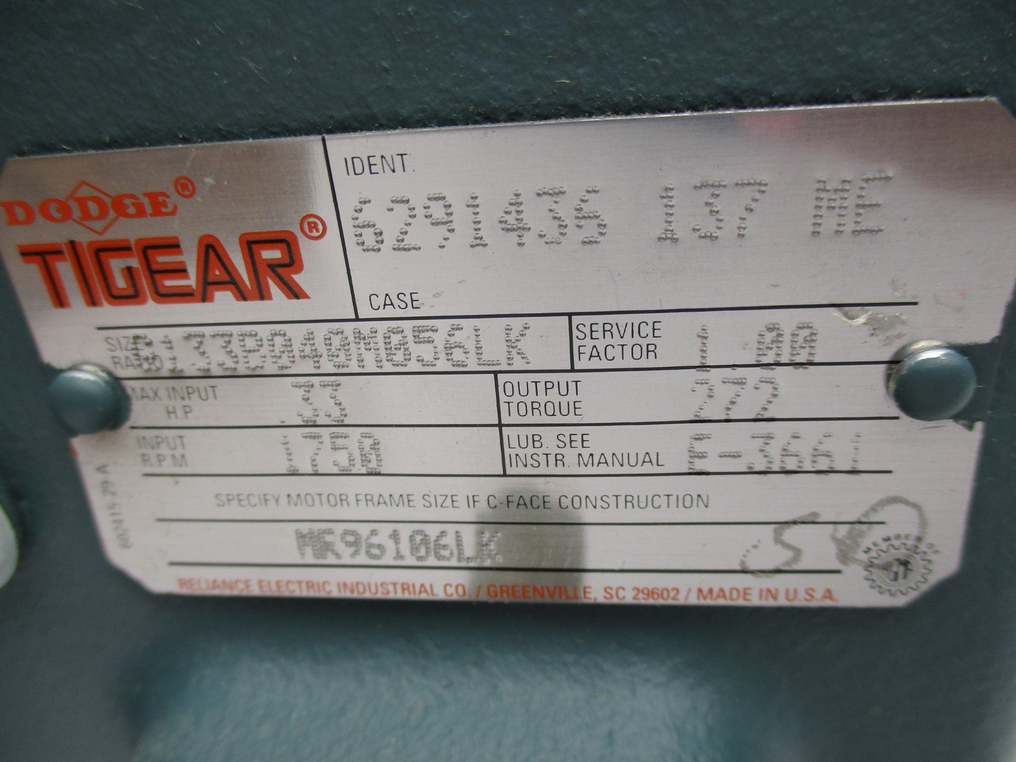 DODGE TIGEAR Q133B040M056LK NSMP