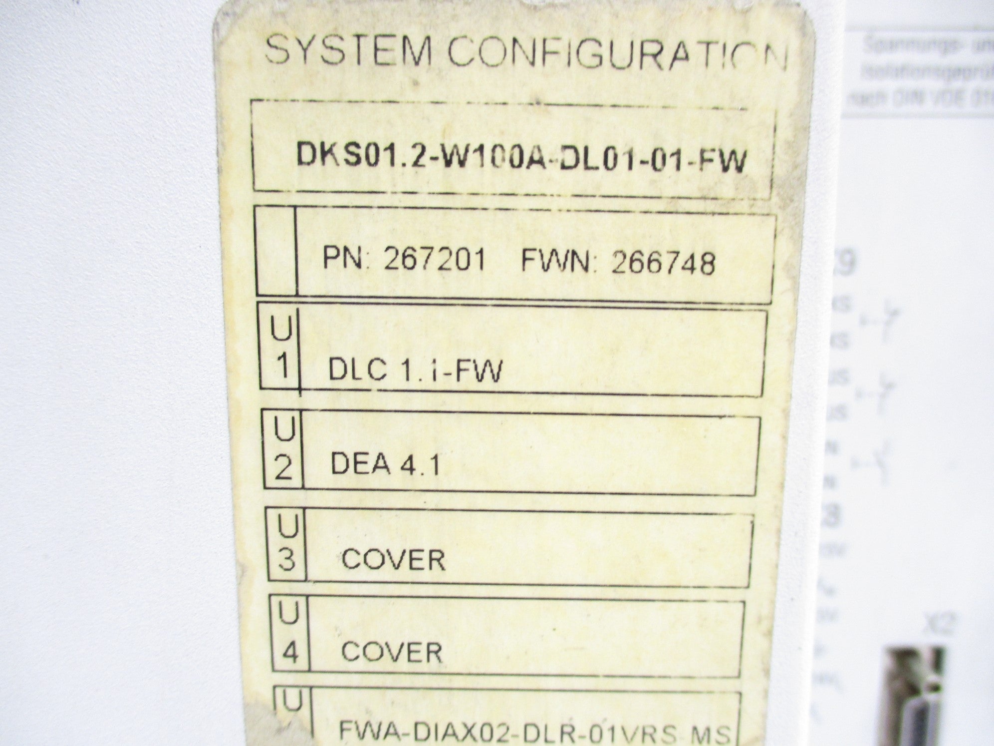 INDRAMAT DKS01.2-W100A-DL01-01-FW UNMP