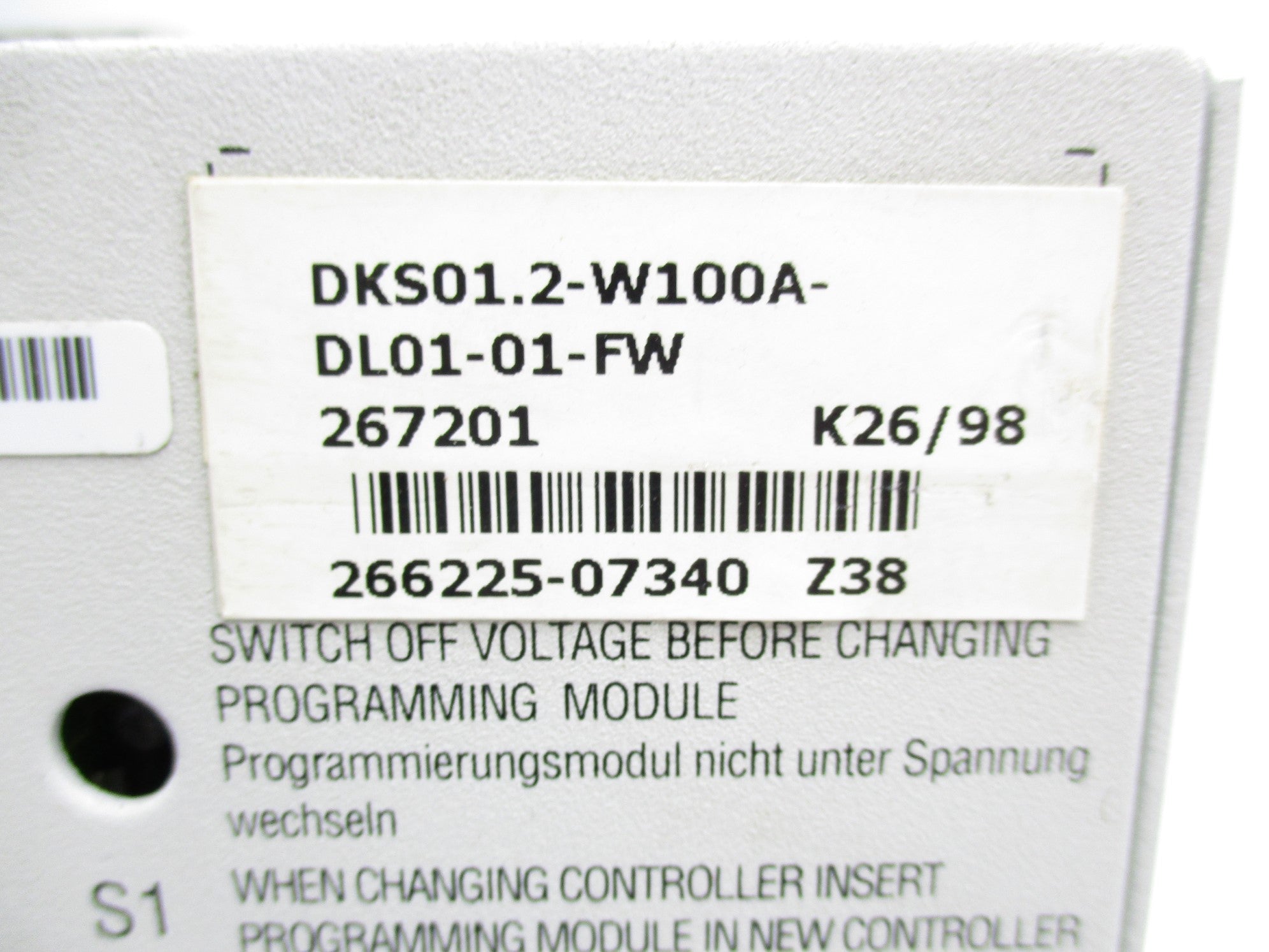 INDRAMAT DKS01.2-W100A-DL01-01-FW UNMP
