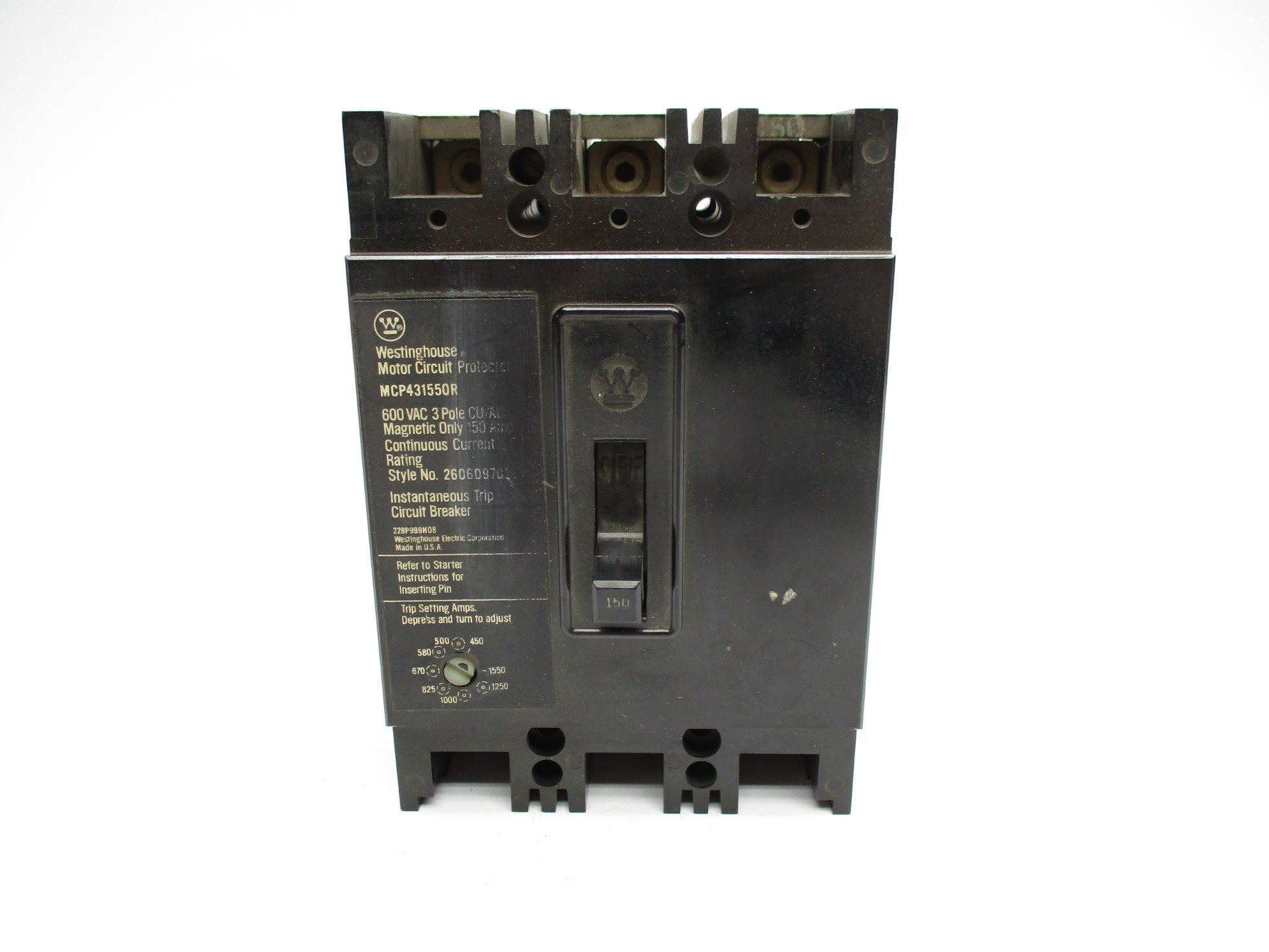 WESTINGHOUSE MCP431550R 150A 600VAC NSNP