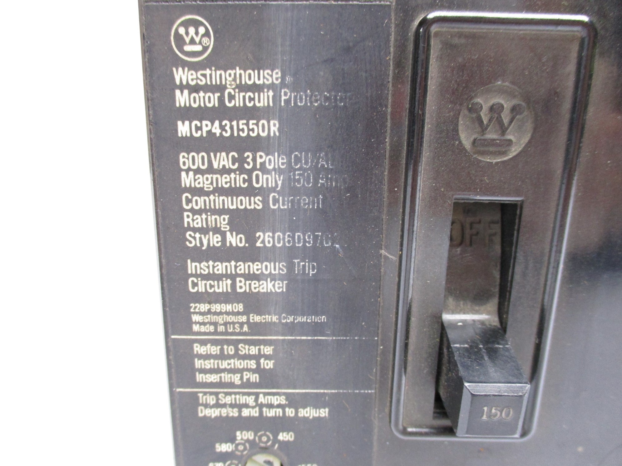 WESTINGHOUSE MCP431550R 150A 600VAC NSNP