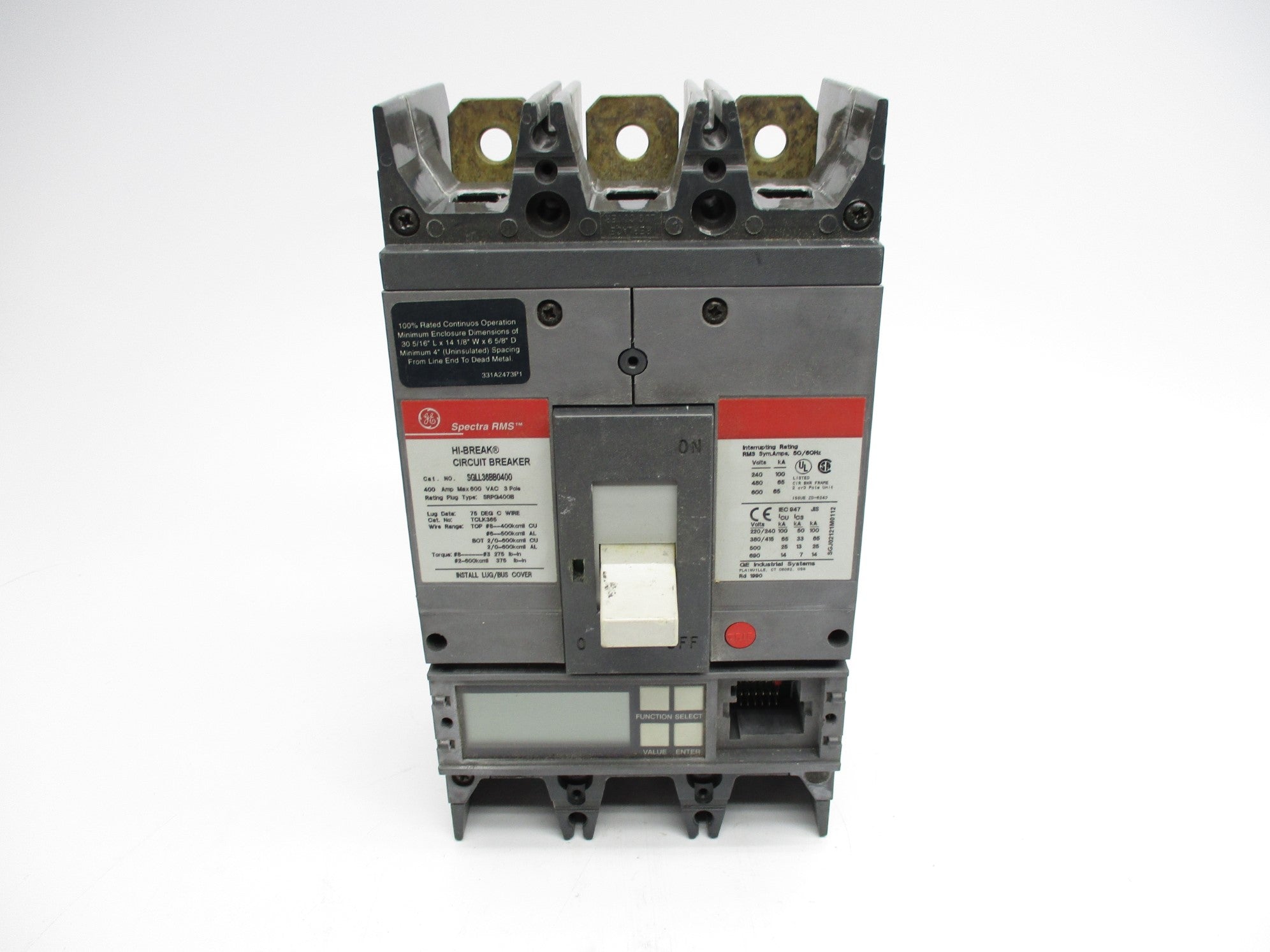 GENERAL ELECTRIC SGLL36BB0400 400A 600VAC NSNP