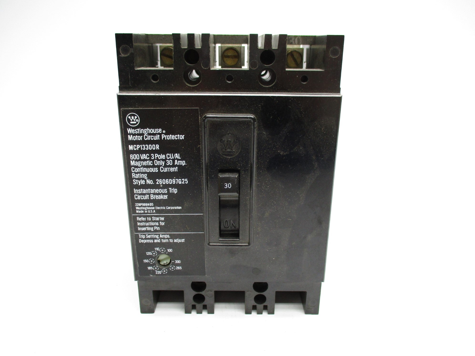 WESTINGHOUSE MCP13300R 2606D97G25 600VAC 30A UNMP