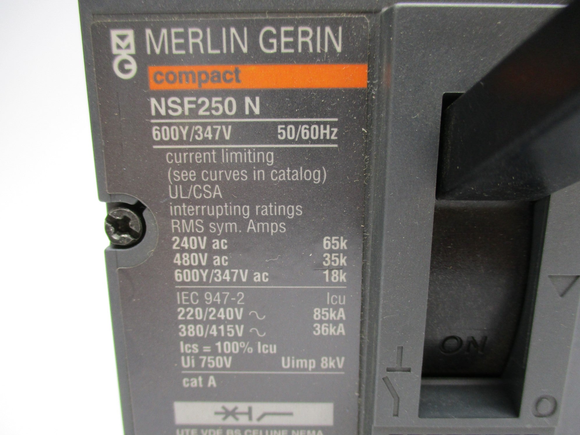MERLIN GERIN NSF250N 200A 480VAC NSNP