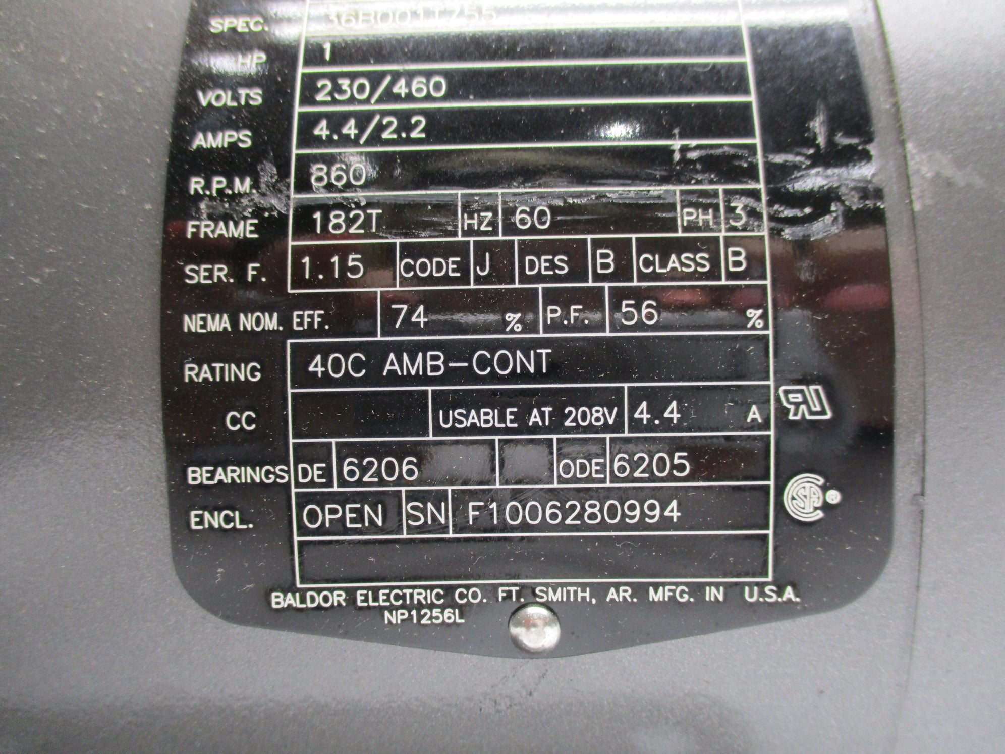 BALDOR M3216T UNMP