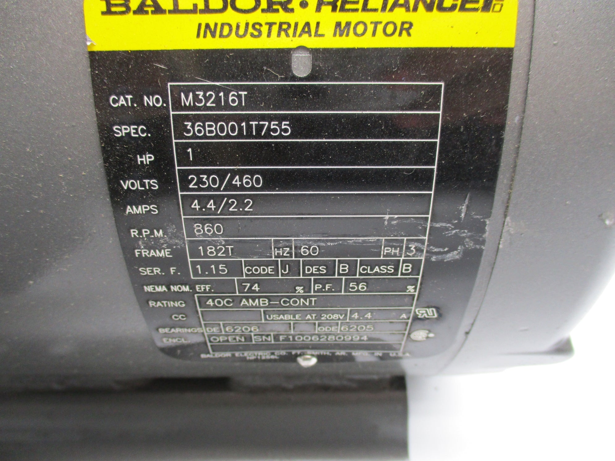 BALDOR M3216T UNMP