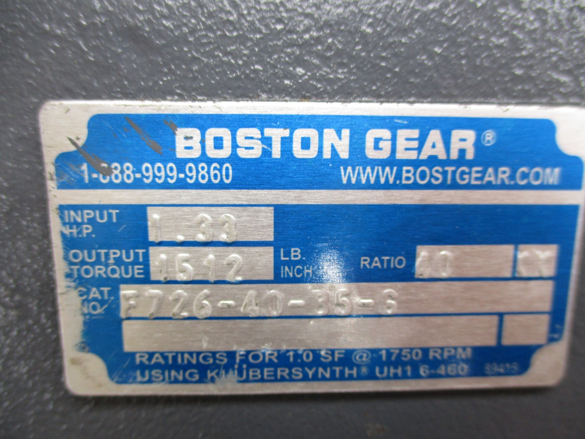BOSTON GEAR F726-40-B5-G NSNP