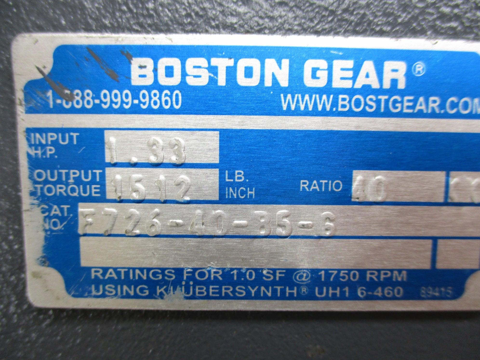BOSTON GEAR F726-40-B5-G NSNP