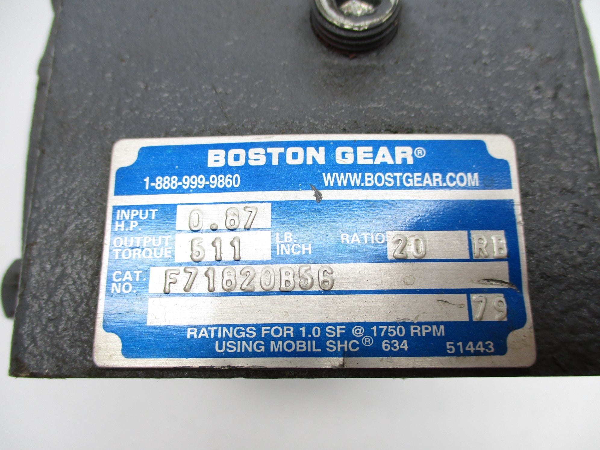 BOSTON GEAR F71820B5G UNMP