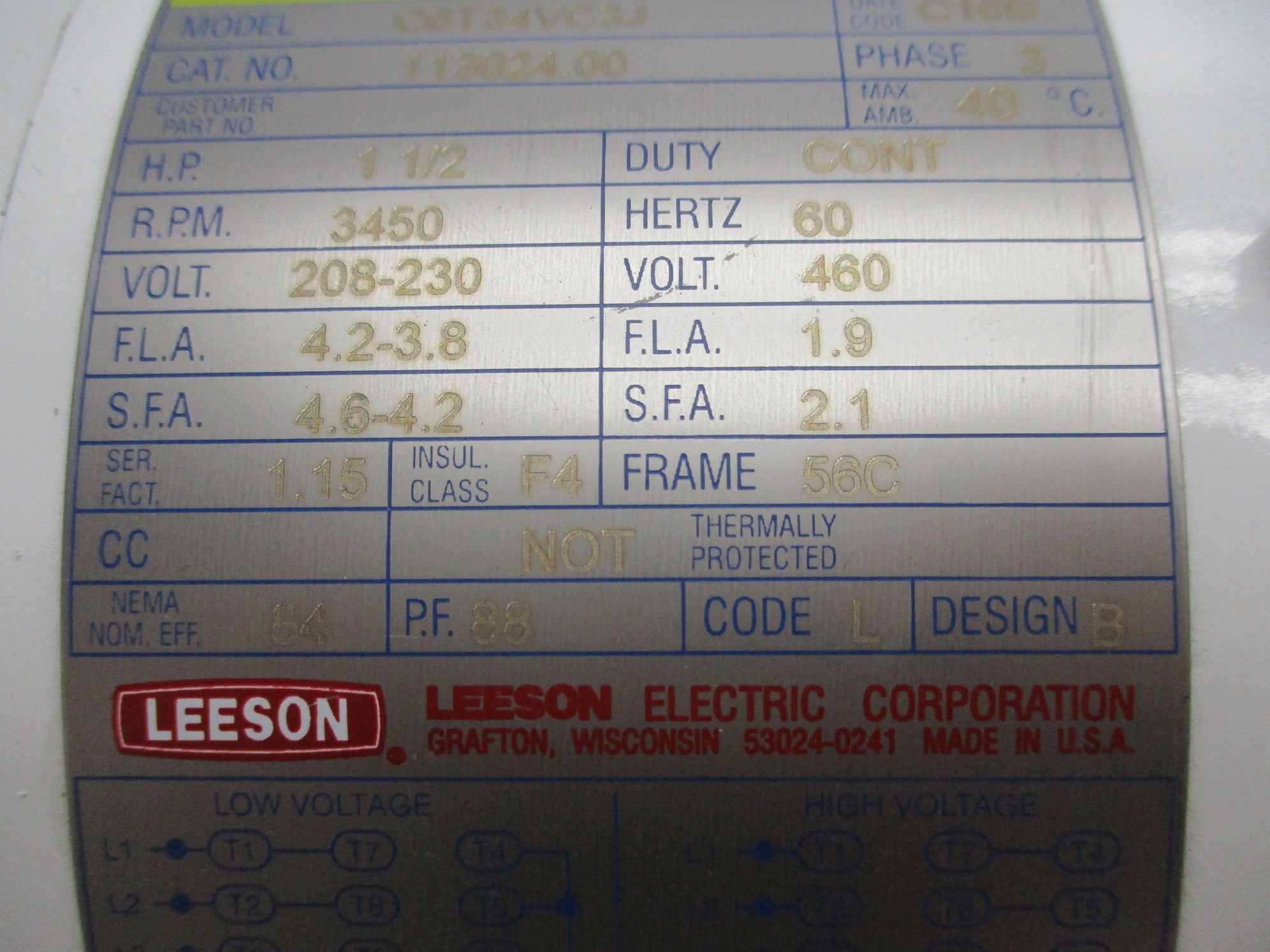 LEESON 113024.00 C6T34VC3J UNMP
