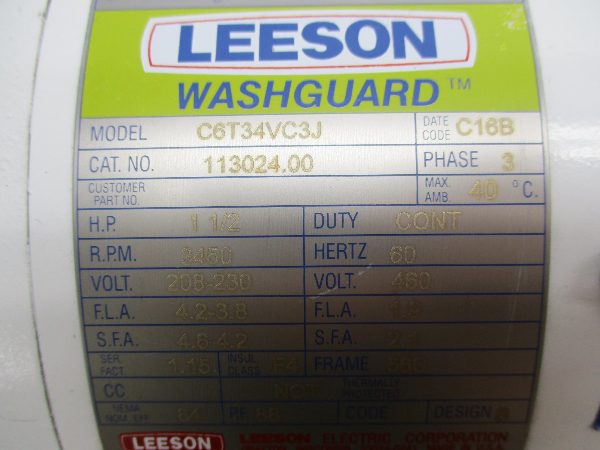 LEESON 113024.00 C6T34VC3J UNMP