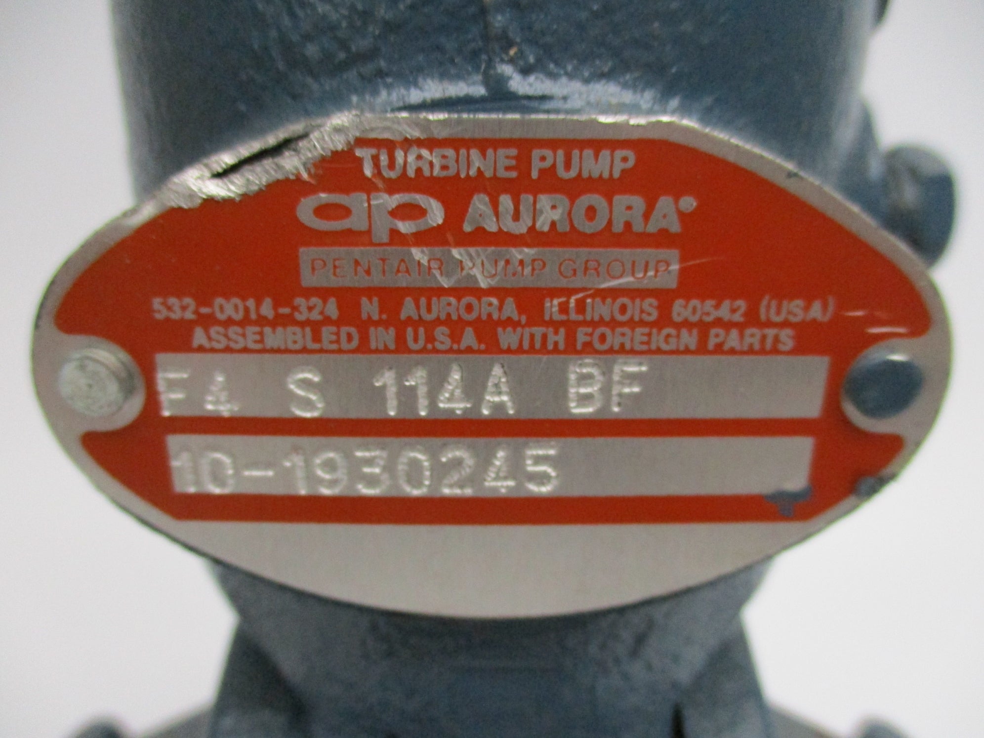 PENTAIR PUMP F4S114ABF NSNP