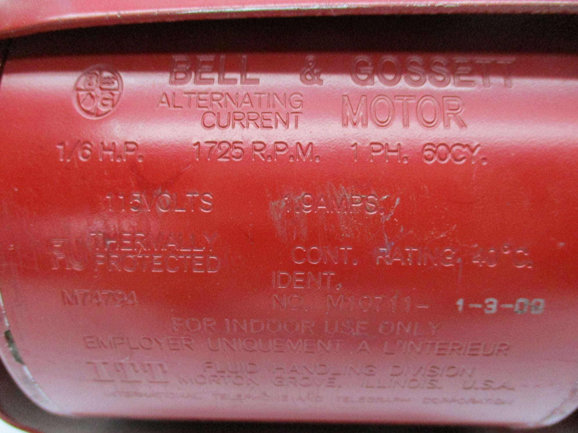 BELL & GOSSETT M10711-1-3-09 UNMP